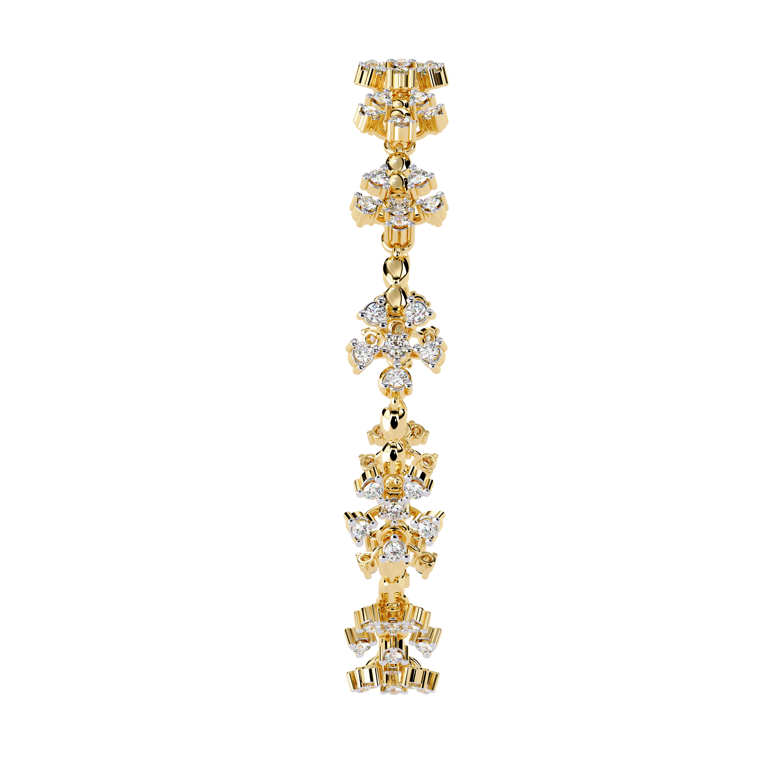 Solitairekart 0.91ct Floral Burst Natural Diamond Bracelet-HI Color, VS-SI Clarity