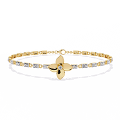 Solitairekart 0.41ct Floral Bloom Natural Diamond Bracelet-HI Color