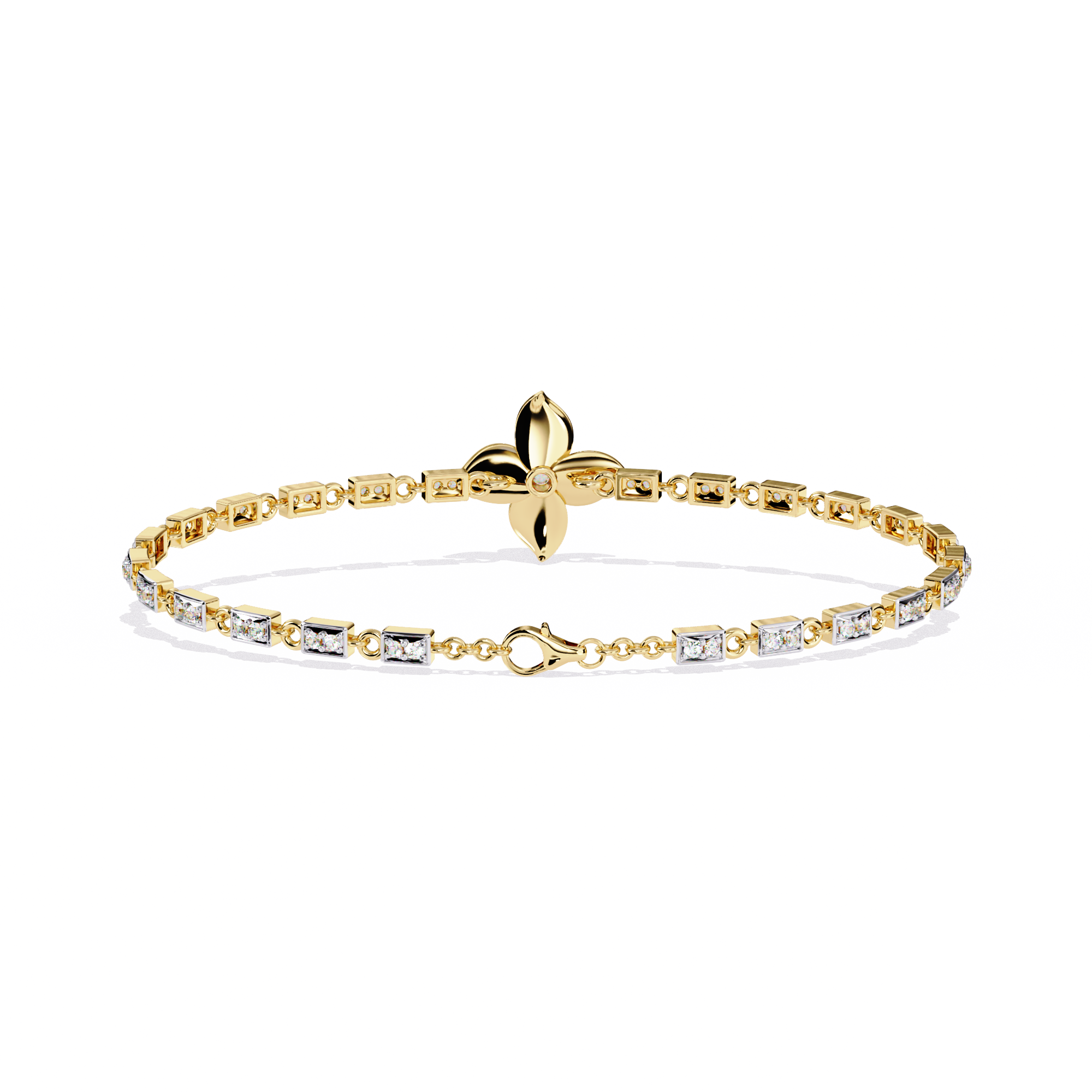 Solitairekart 0.41ct Floral Bloom Natural Diamond Bracelet-HI Color