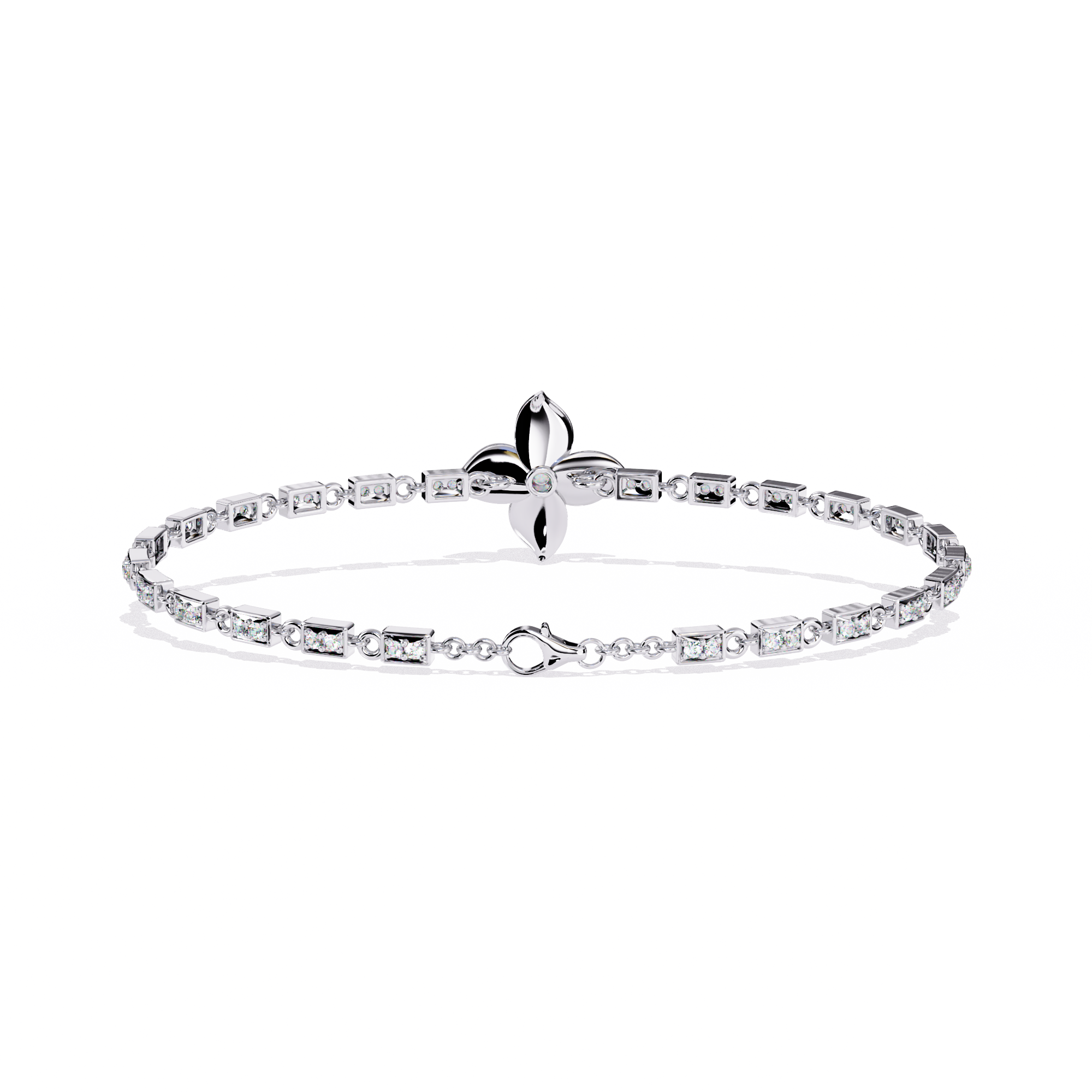 Solitairekart 0.41ct Floral Bloom Natural Diamond Bracelet-HI Color