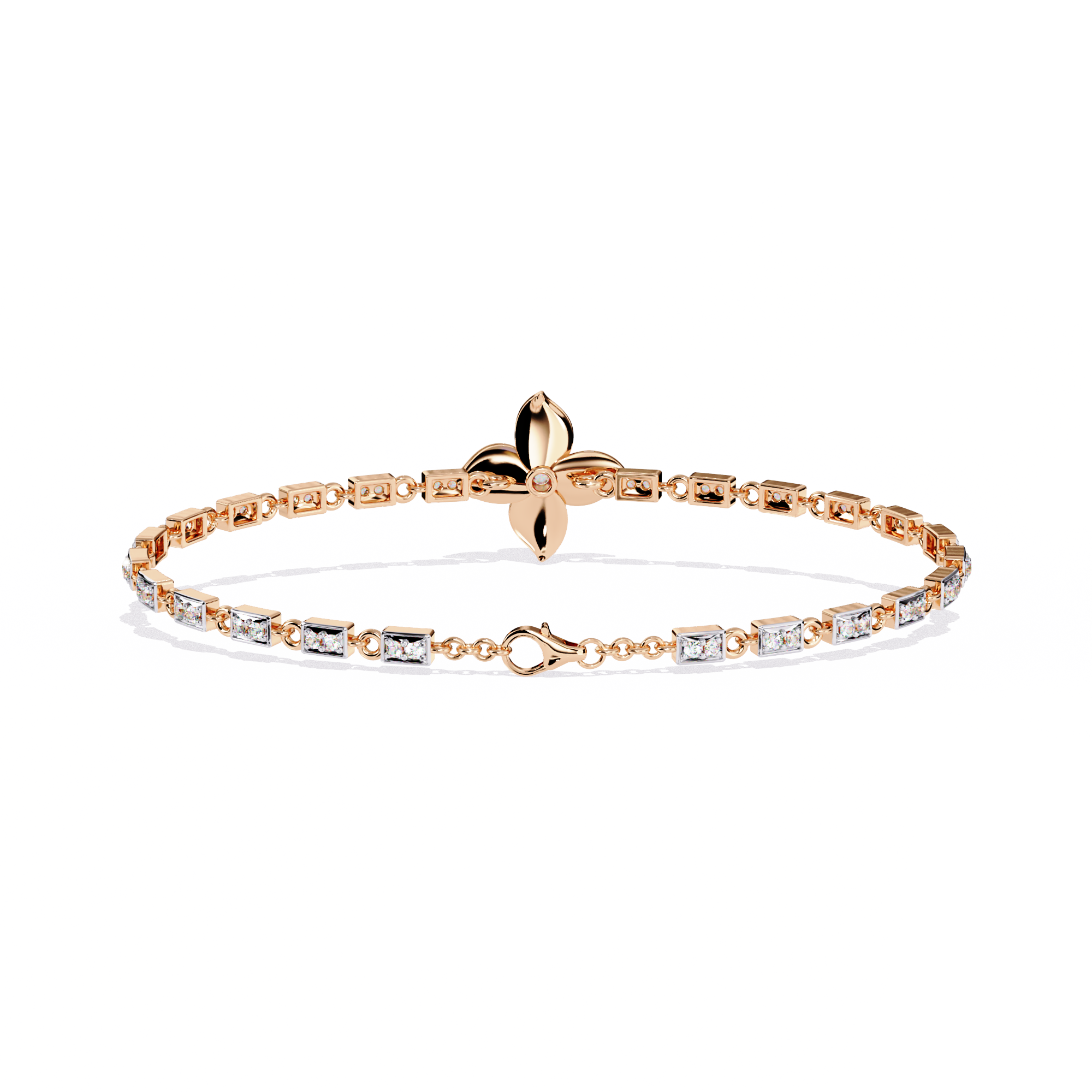 Solitairekart 0.41ct Floral Bloom Natural Diamond Bracelet-HI Color