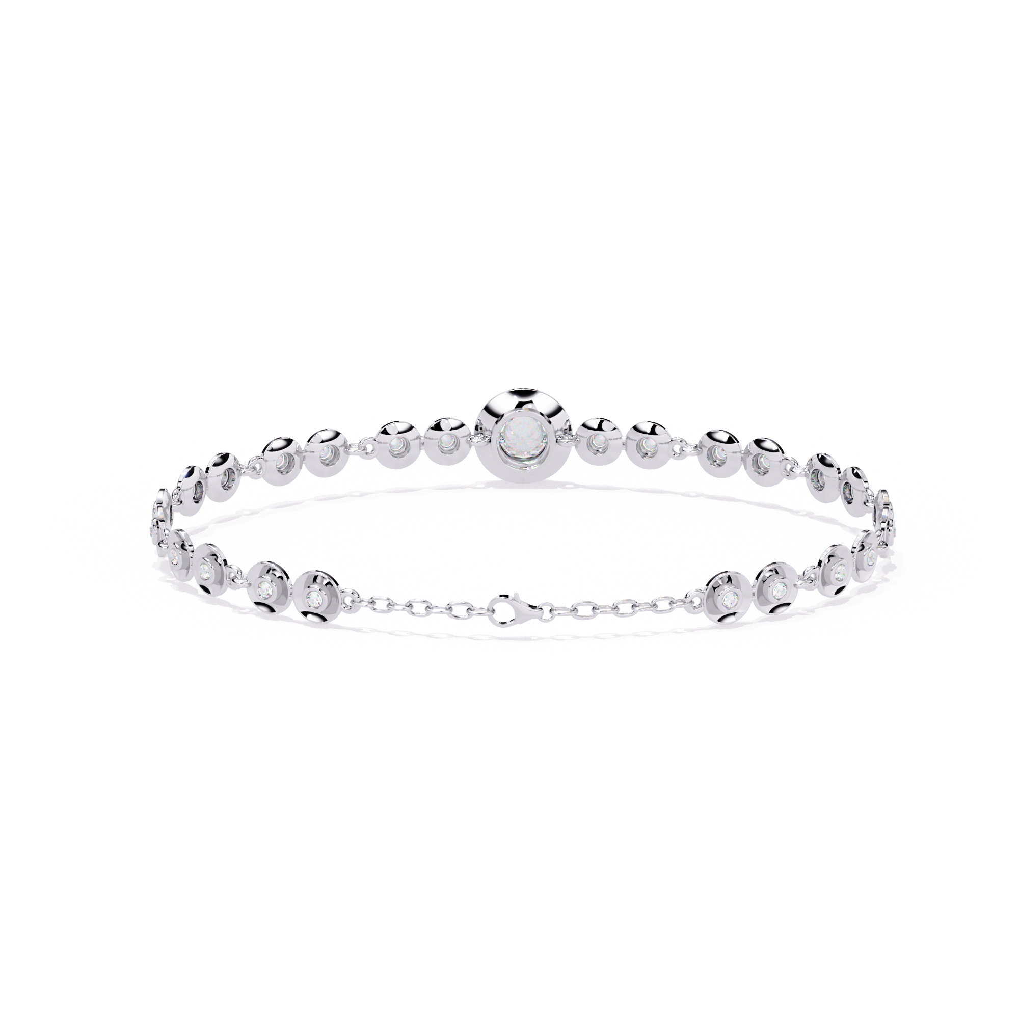 Solitairekart 0.2ct Celestial Halo Natural Diamond Bracelet-HI Color, VS-SI Clarity