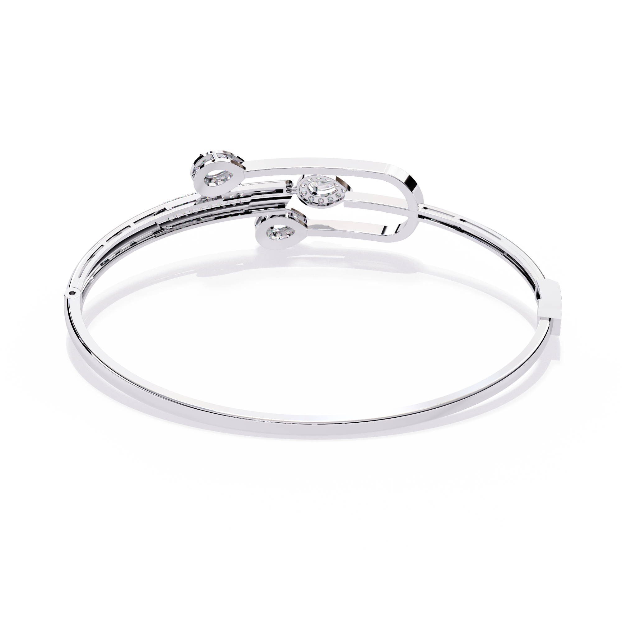 Solitairekart 0.73ct Geometric Diamond Accent Bracelet-HI Color, VS-SI Clarity