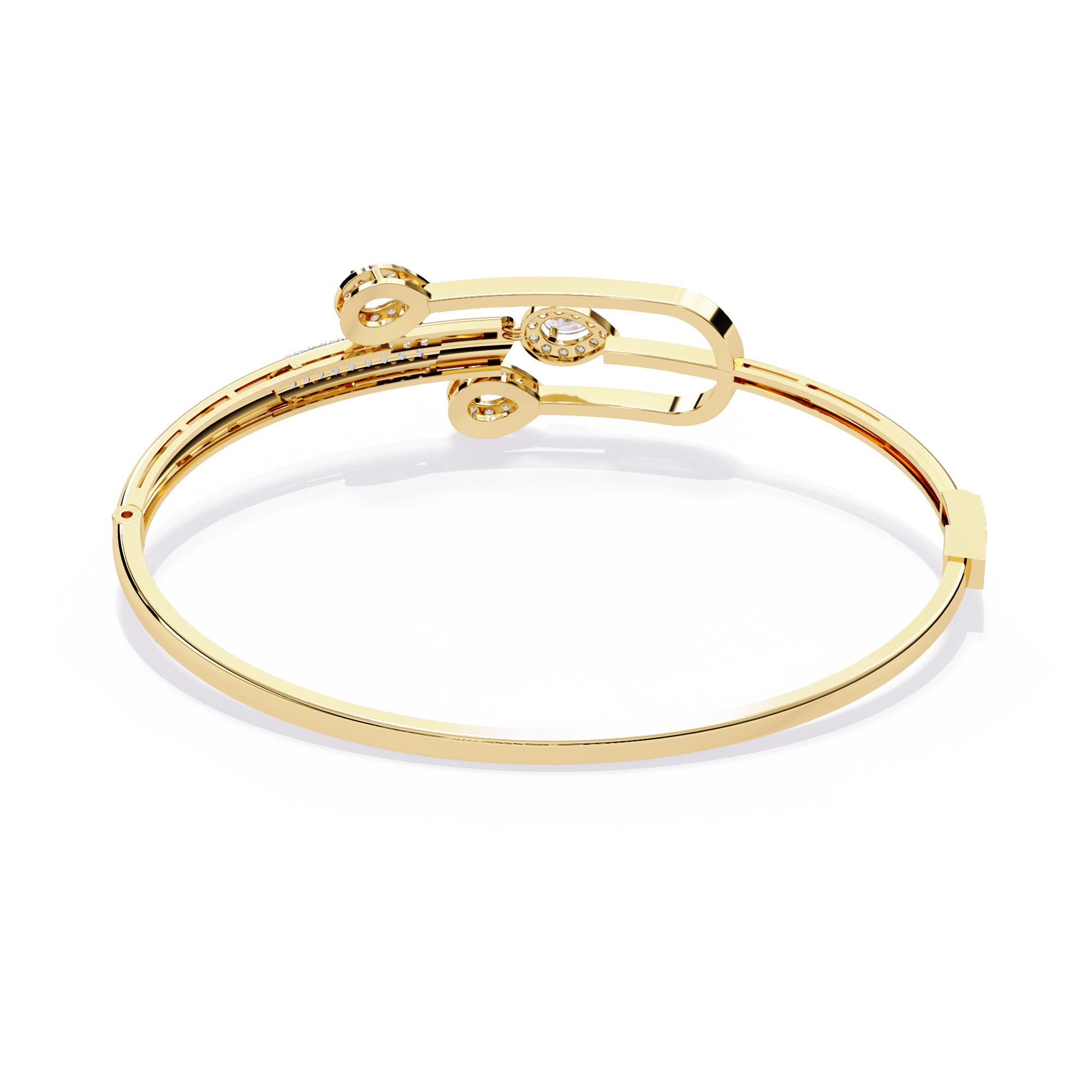 Solitairekart 0.73ct Geometric Diamond Accent Bracelet-HI Color, VS-SI Clarity