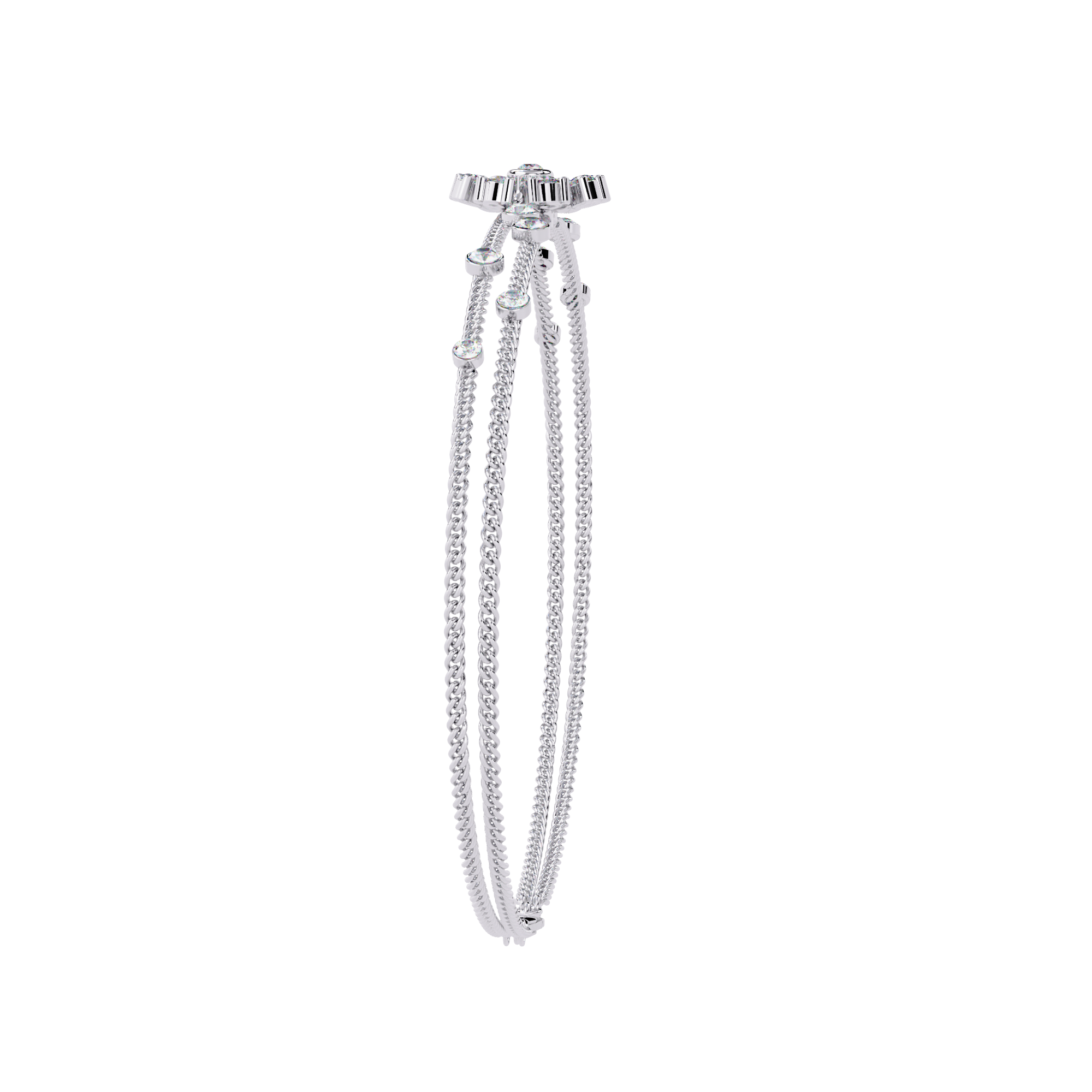 Solitairekart 0.46ct Golden Twine Diamond Bracelet-HI Color, VS-SI Clarity