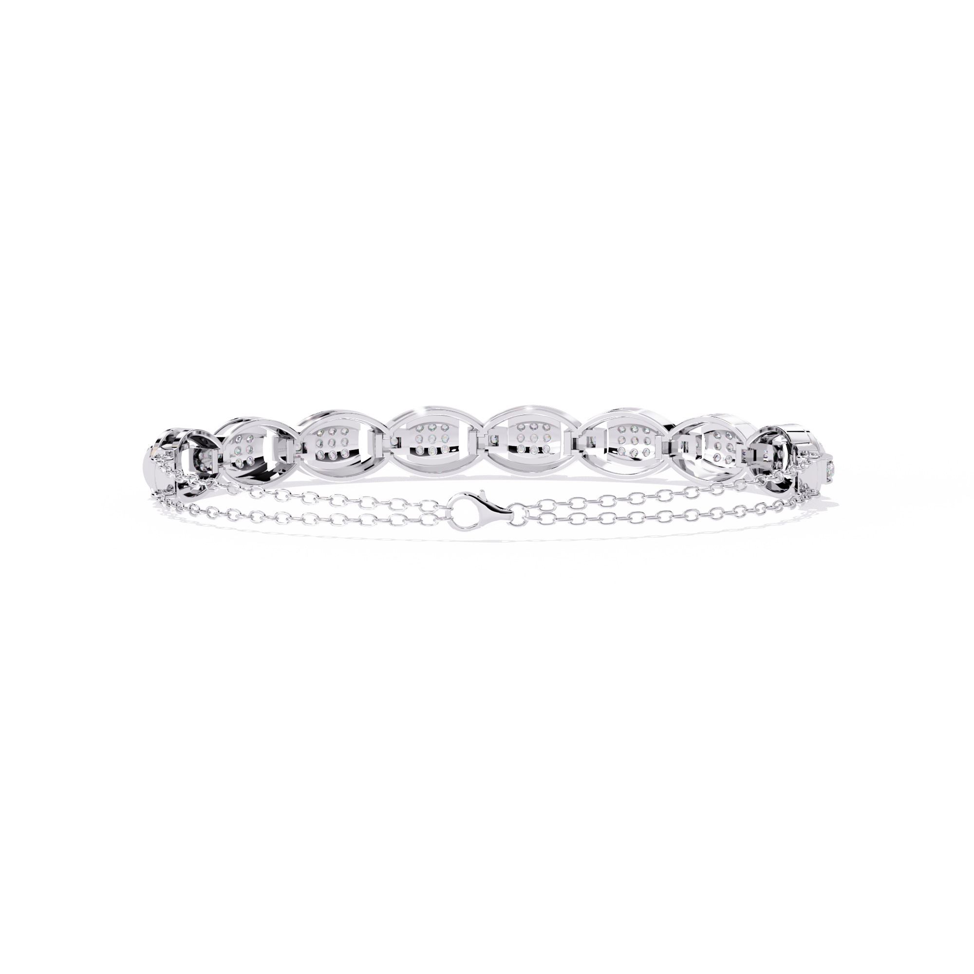 Solitairekart 0.84ct Alternating Link Diamond Bracelet-HI Color, VS-SI Clarity