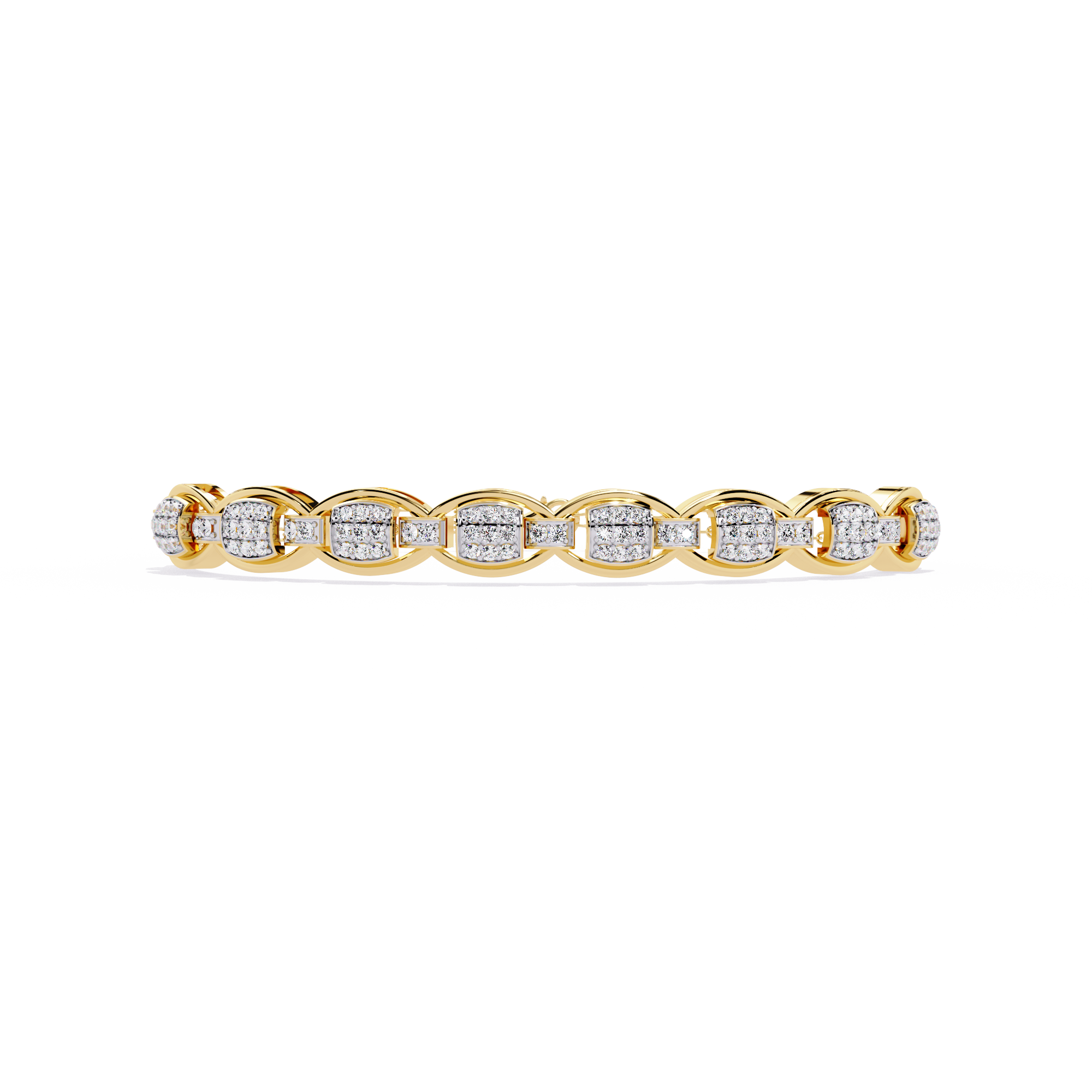 Solitairekart 0.84ct Alternating Link Diamond Bracelet-HI Color, VS-SI Clarity