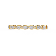 Solitairekart 0.84ct Alternating Link Diamond Bracelet-HI Color, VS-SI Clarity