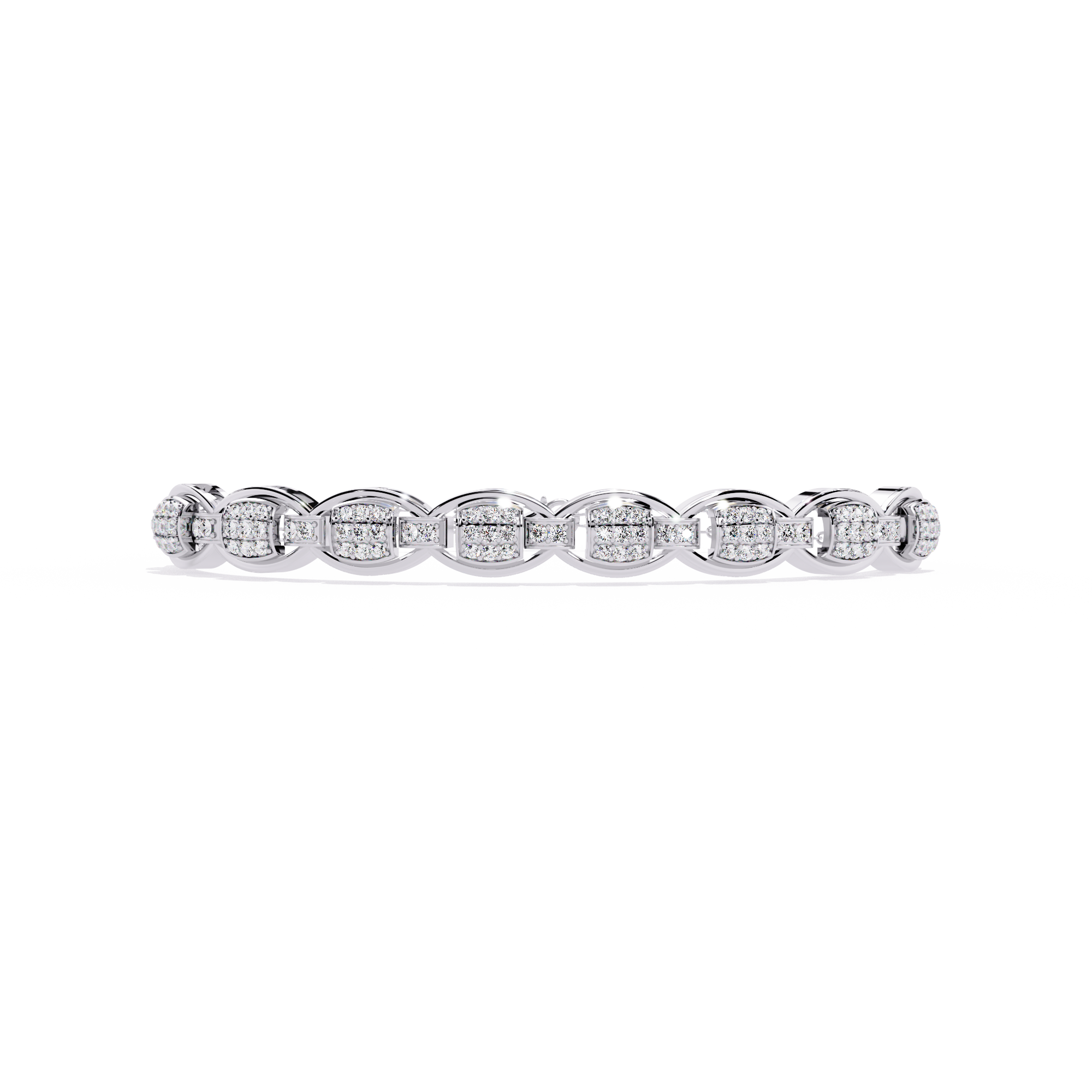 Solitairekart 0.84ct Alternating Link Diamond Bracelet-HI Color, VS-SI Clarity