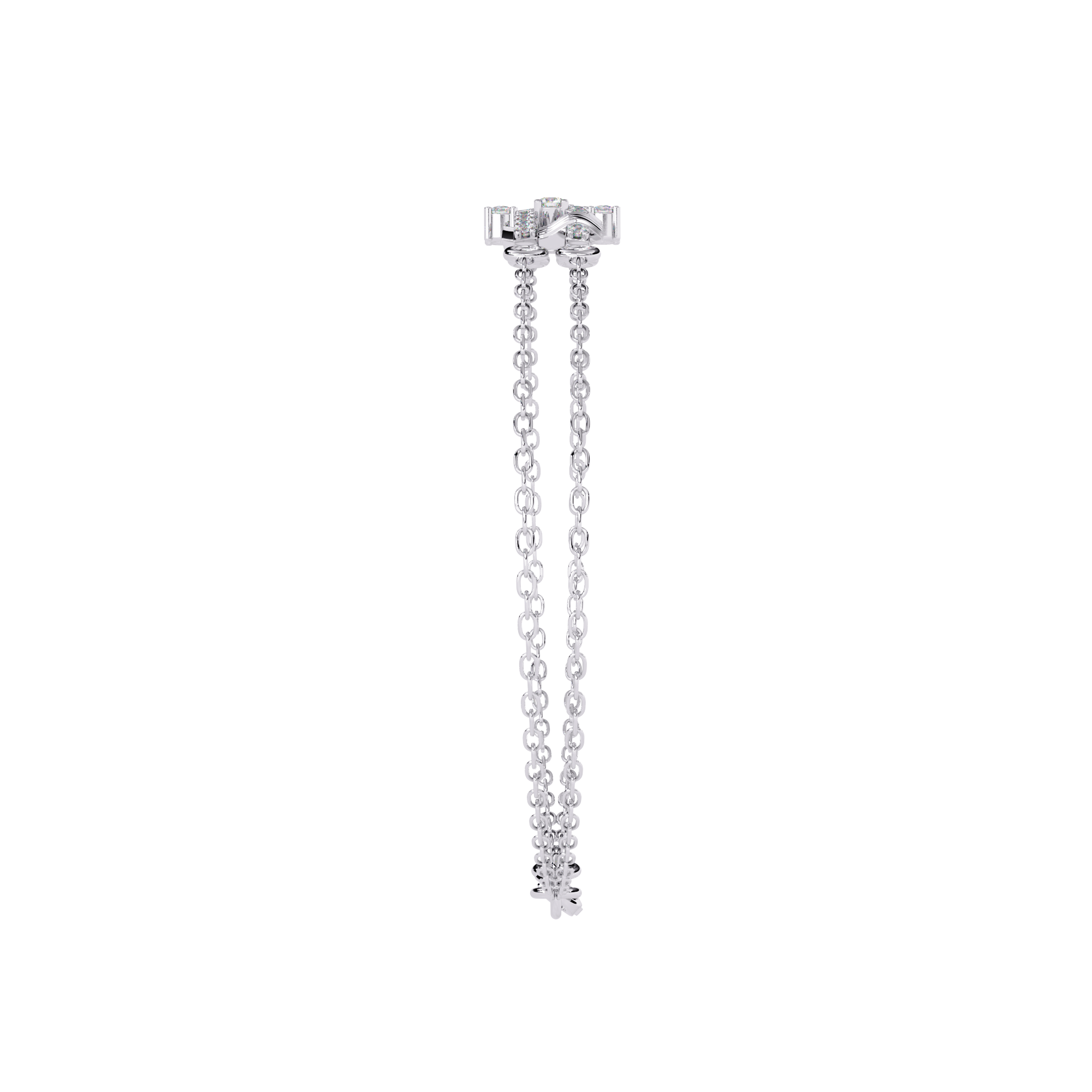 Solitairekart 0.27ct Dual Cross Natural Diamond Bracelet-HI Color, VS-SI Clarity