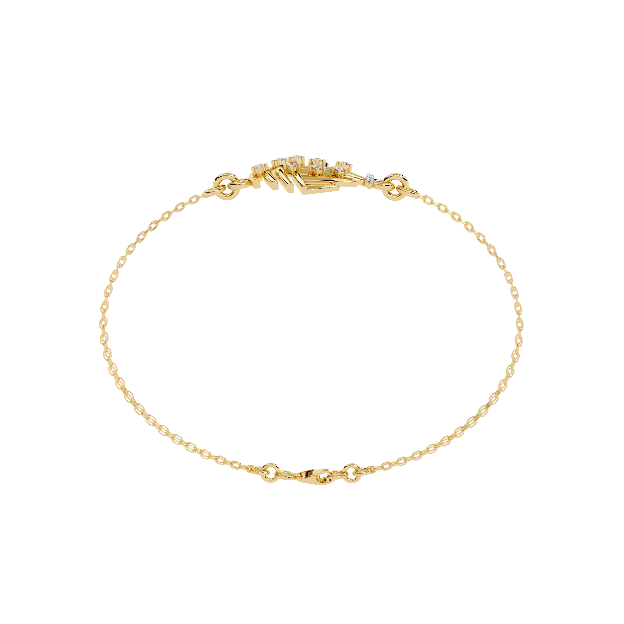 Solitairekart 0.13ct Galactic Cascade Natural Diamond Bracelet-HI Color, VS-SI Clarity