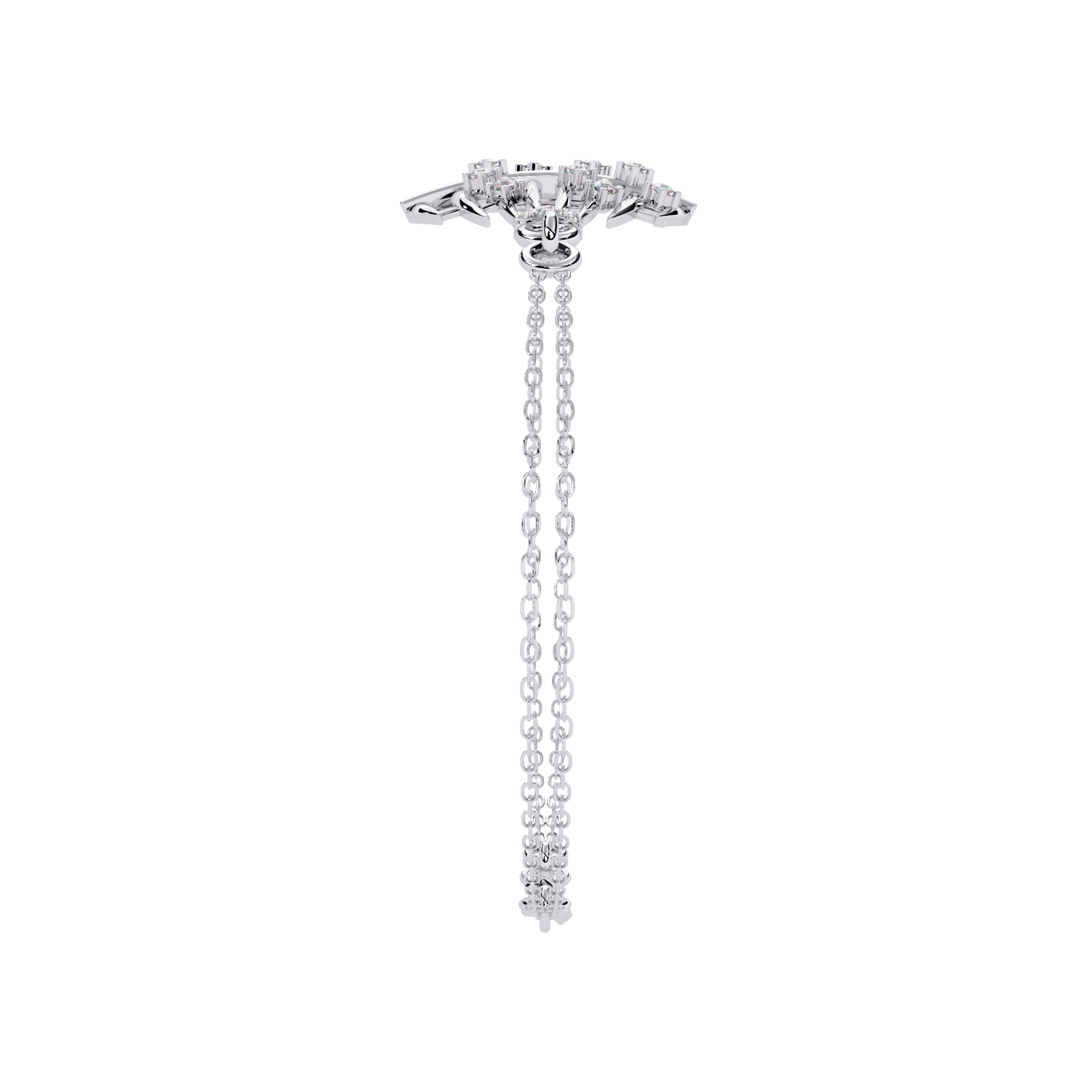 Solitairekart 0.13ct Galactic Cascade Natural Diamond Bracelet-HI Color, VS-SI Clarity