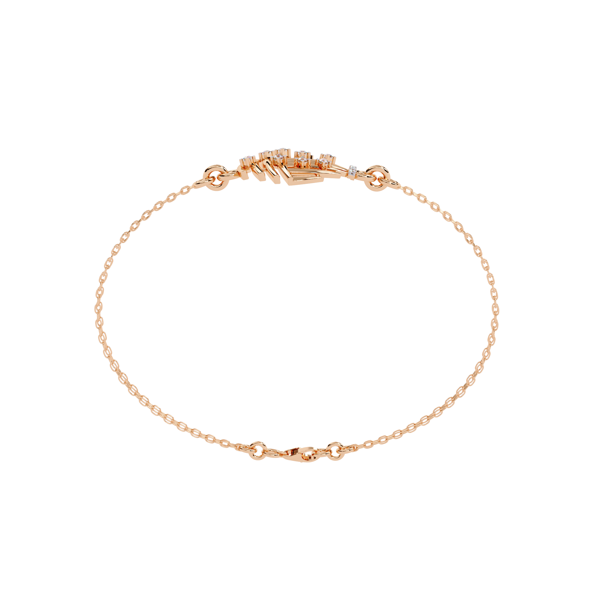 Solitairekart 0.13ct Galactic Cascade Natural Diamond Bracelet-HI Color, VS-SI Clarity