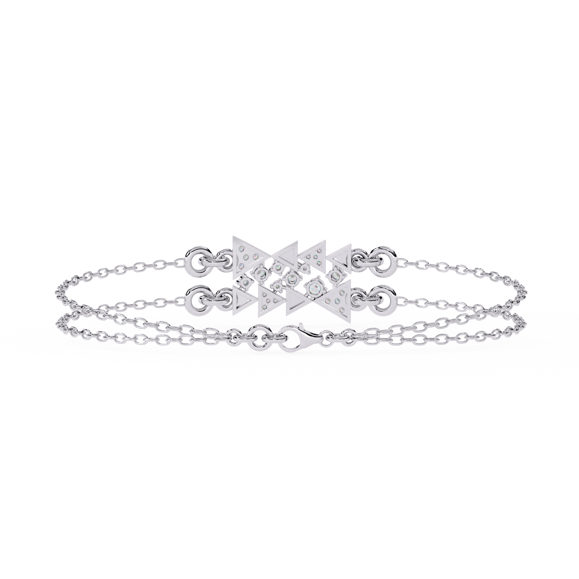Solitairekart 0.29ct Tri-Angle Natural Diamond Bracelet-HI Color, VS-SI Clarity
