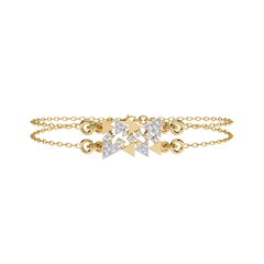 Solitairekart 0.29ct Tri-Angle Natural Diamond Bracelet-HI Color, VS-SI Clarity