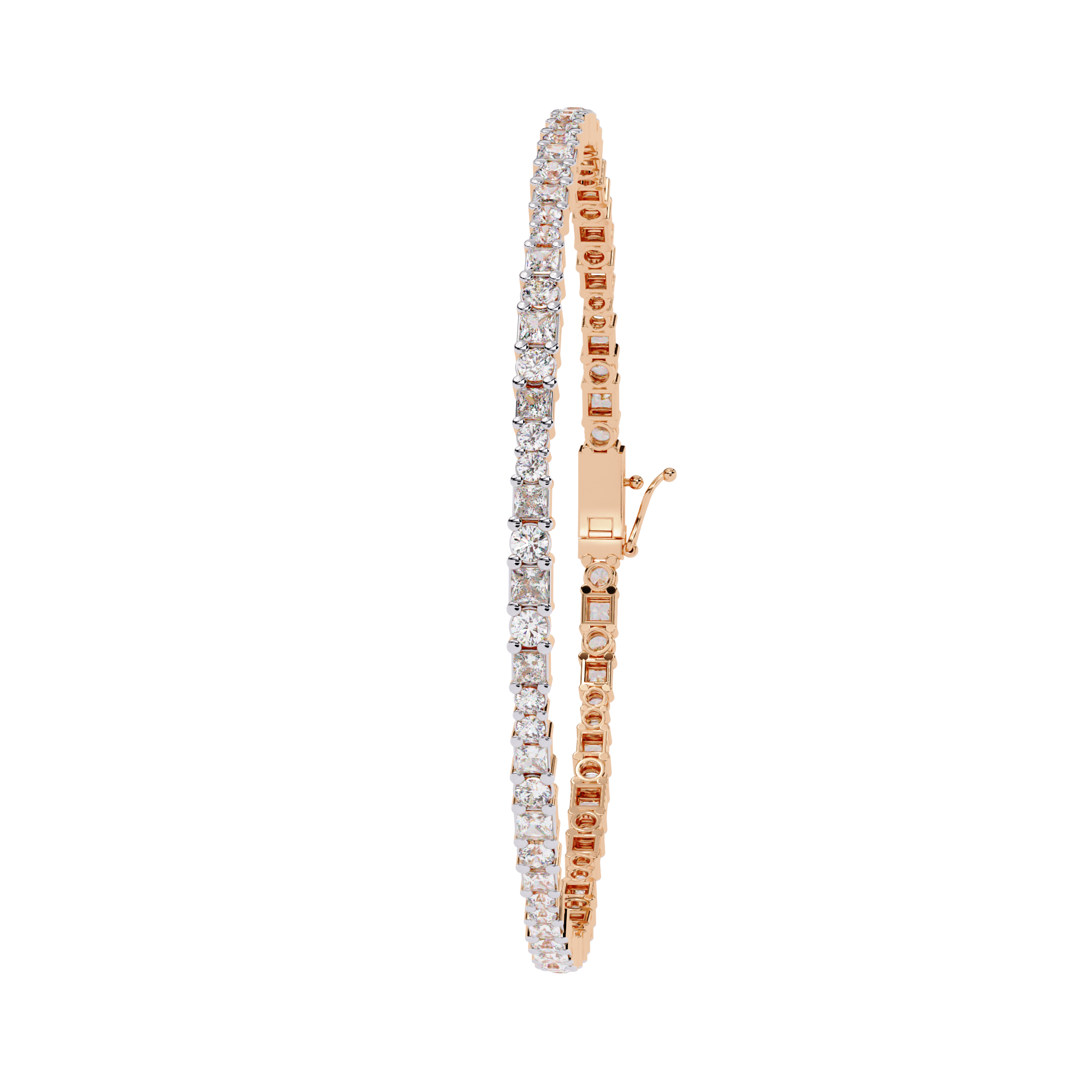 Solitairekart 2.05ct Golden Classic Natural Diamond Tennis Bracelet-HI Color, VS-SI Clarity