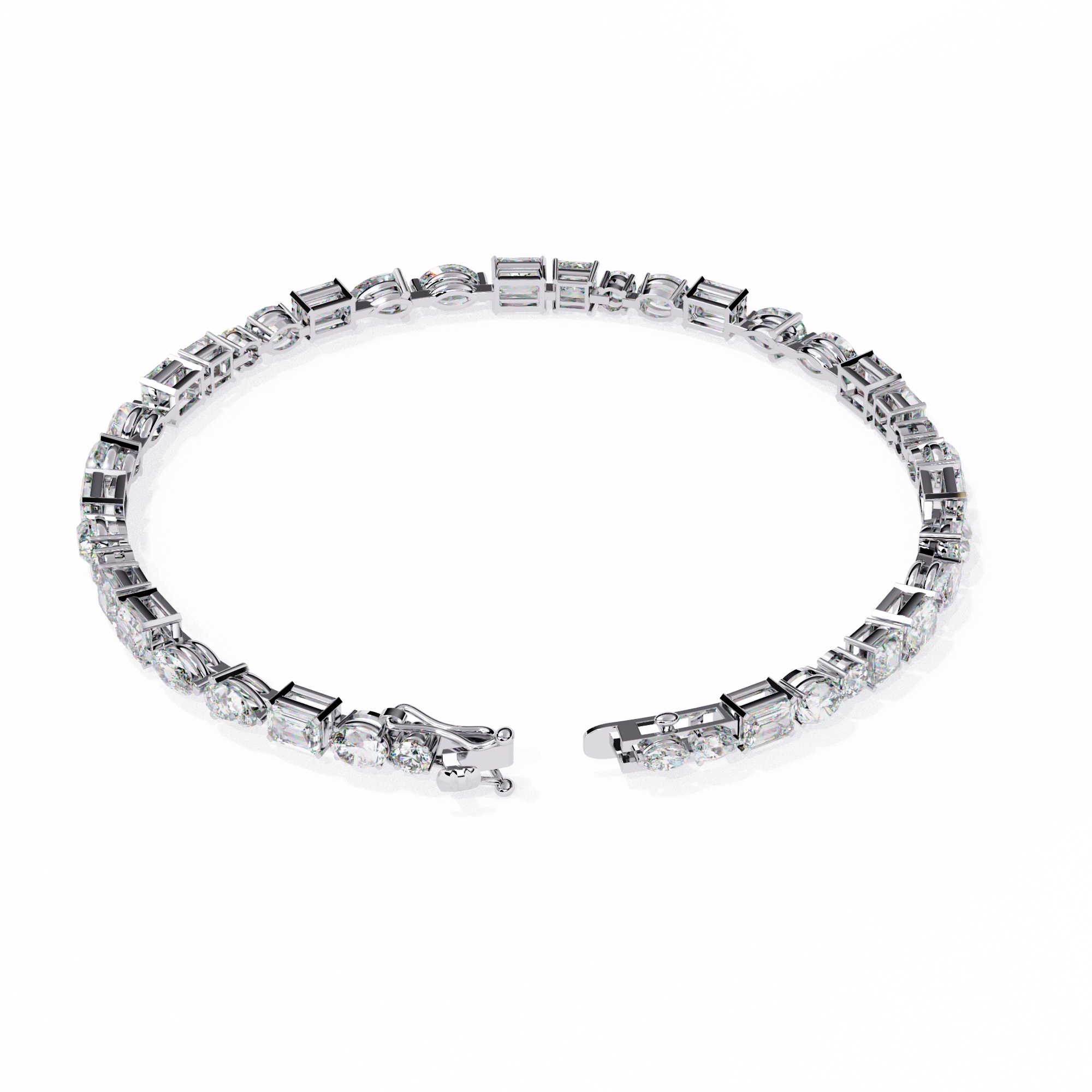 Solitairekart 5.74ct Multi-Shape Diamond Bracelet