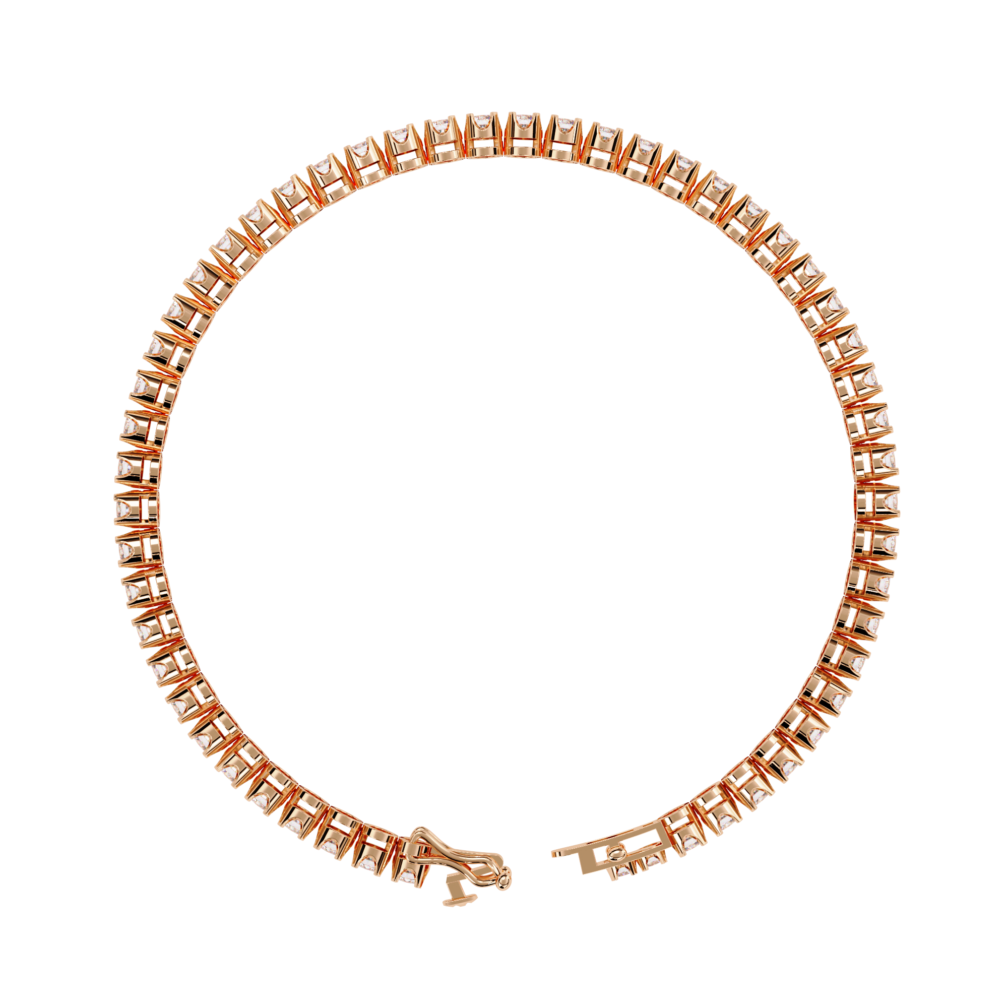 Solitairekart 2.62ct Natural Diamond Tennis Bracelet-HI Color, VS-SI Clarity