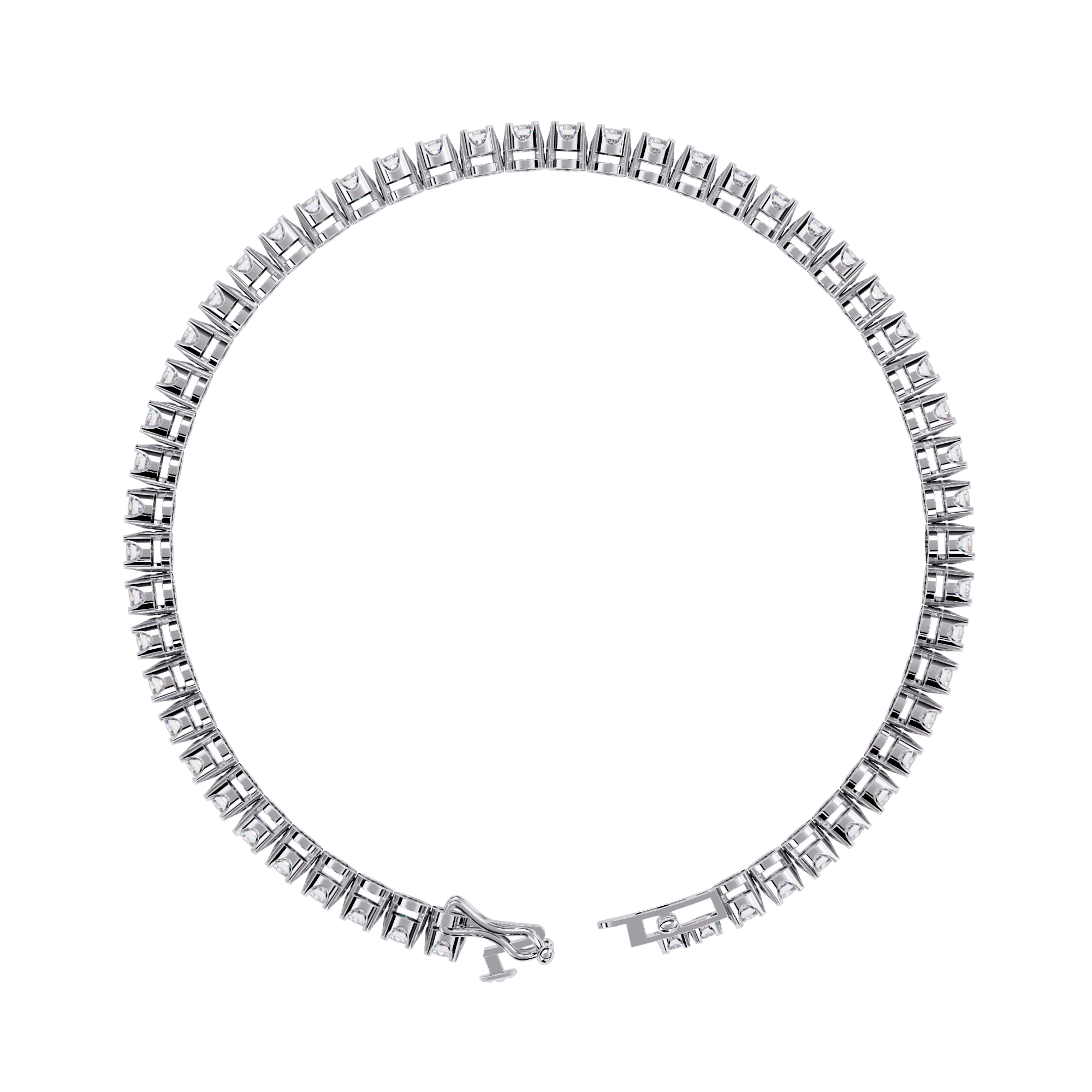 Solitairekart 2.62ct Natural Diamond Tennis Bracelet-HI Color, VS-SI Clarity