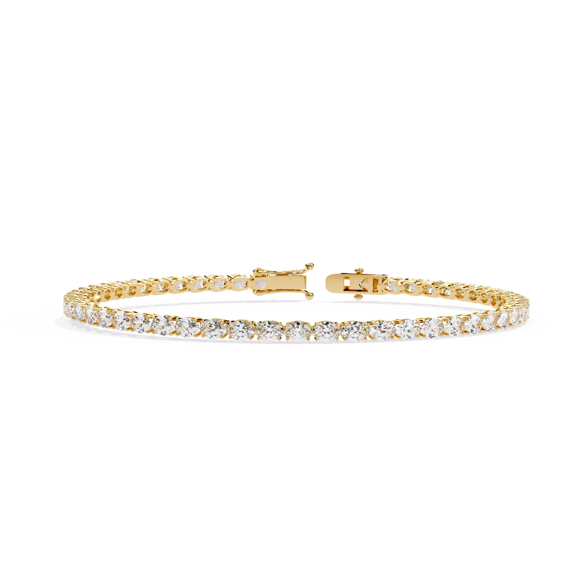 6.72 CT Oval Cut Lab Grown Diamond Tennis Bracelet.