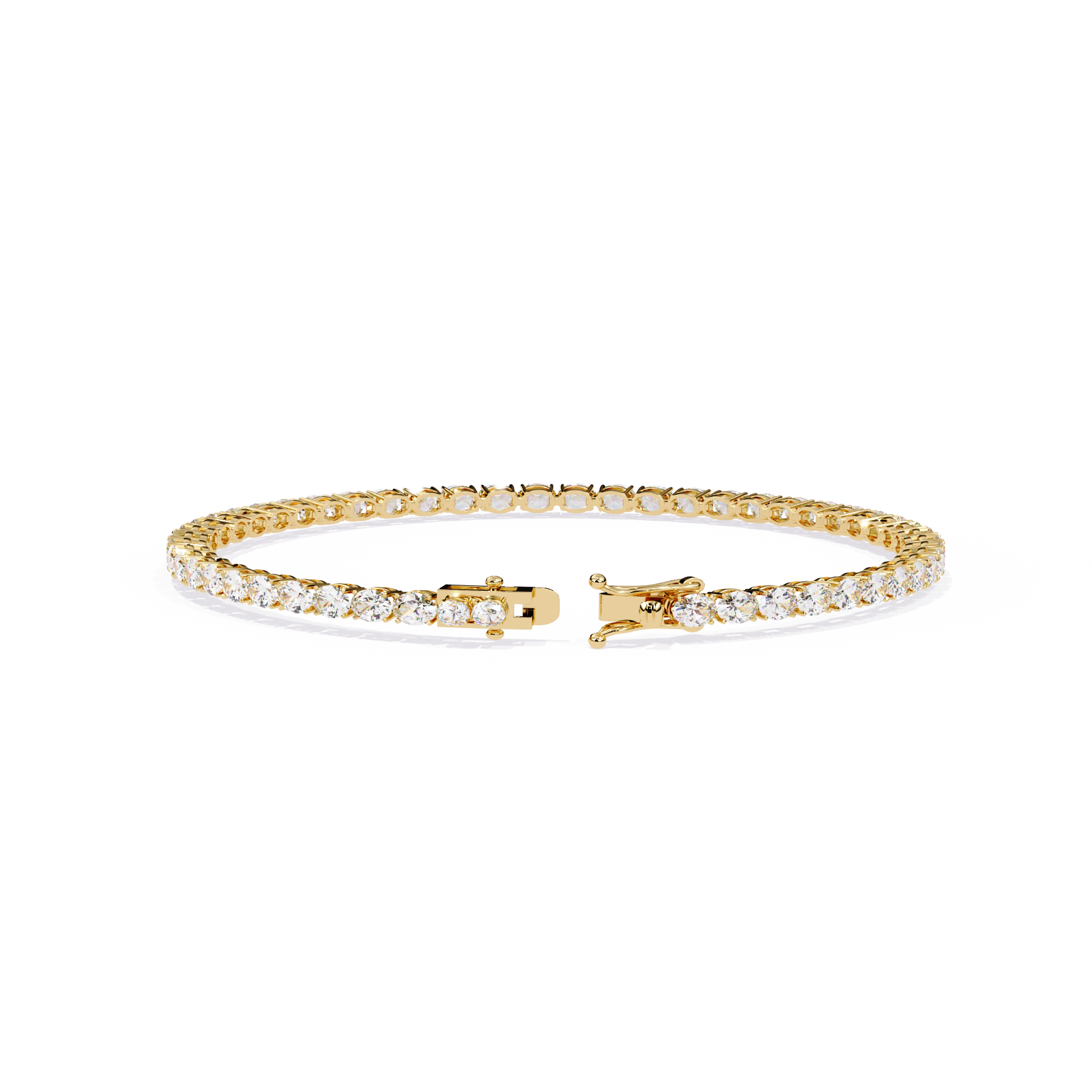 6.72 CT Oval Cut Lab Grown Diamond Tennis Bracelet.