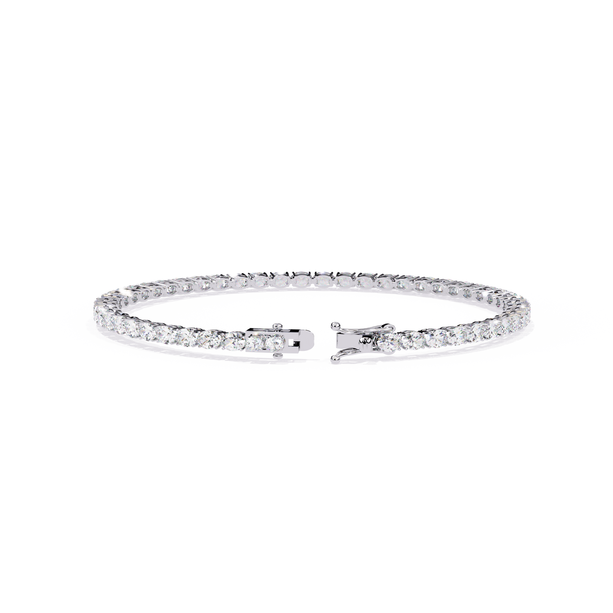 6.72 CT Oval Cut Lab Grown Diamond Tennis Bracelet.