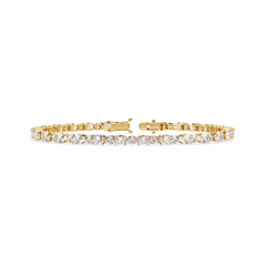 4.64CT Oval & Round Lab Grown Diamond Tennis Bracelet