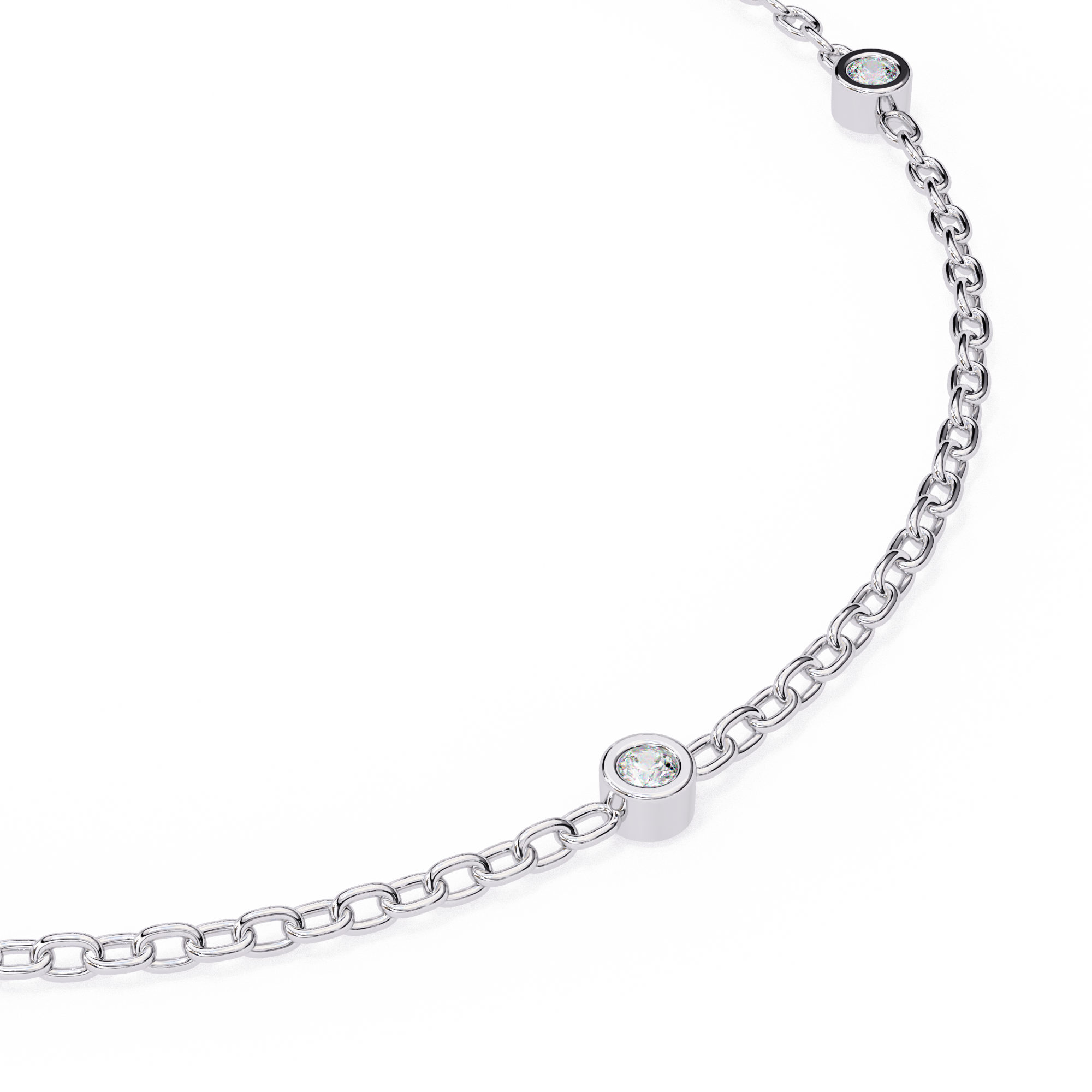 Solitairekart 0.06ct Round Cut Natural Diamond Bracelet-HI Color. VS-SI Clarity