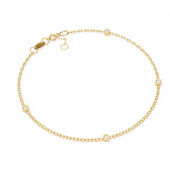 Solitairekart 0.06ct Round Cut Natural Diamond Bracelet-HI Color. VS-SI Clarity
