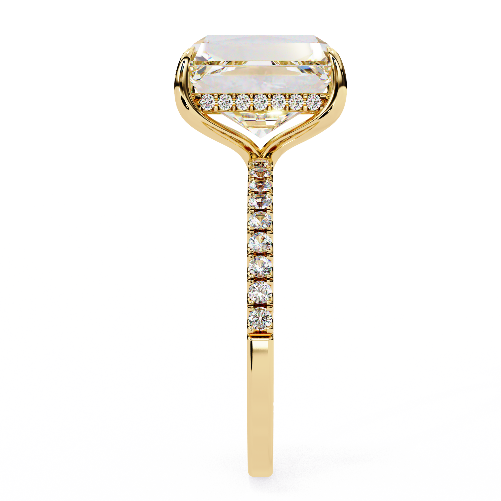 Solitairekart 2.80ct Emerald Cut Natural Diamond Ring - H Color, VS1 Clarity