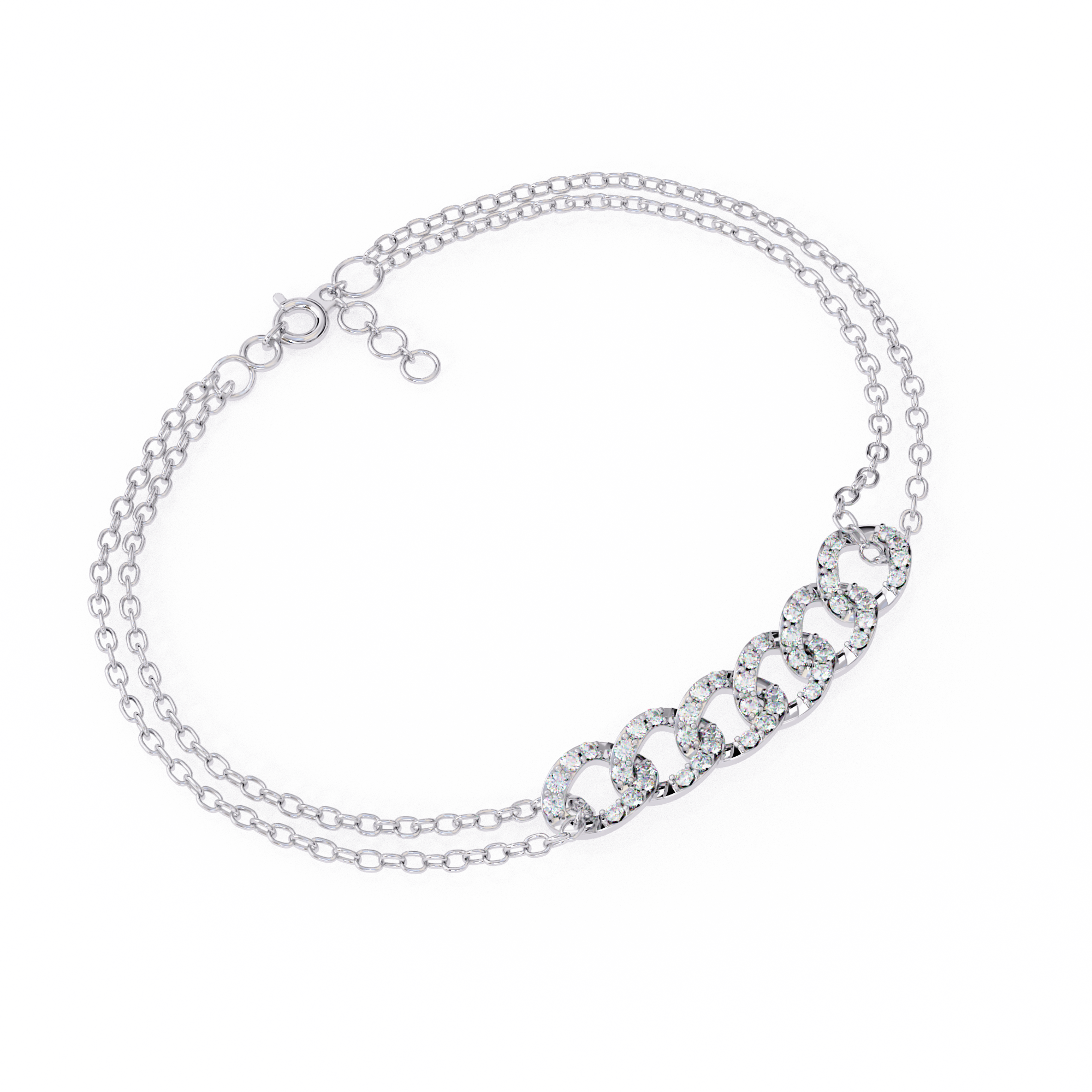 Solitairekart 0.29ct Round Cut Natural Diamond Bracelet-HI Color. VS-SI Clarity