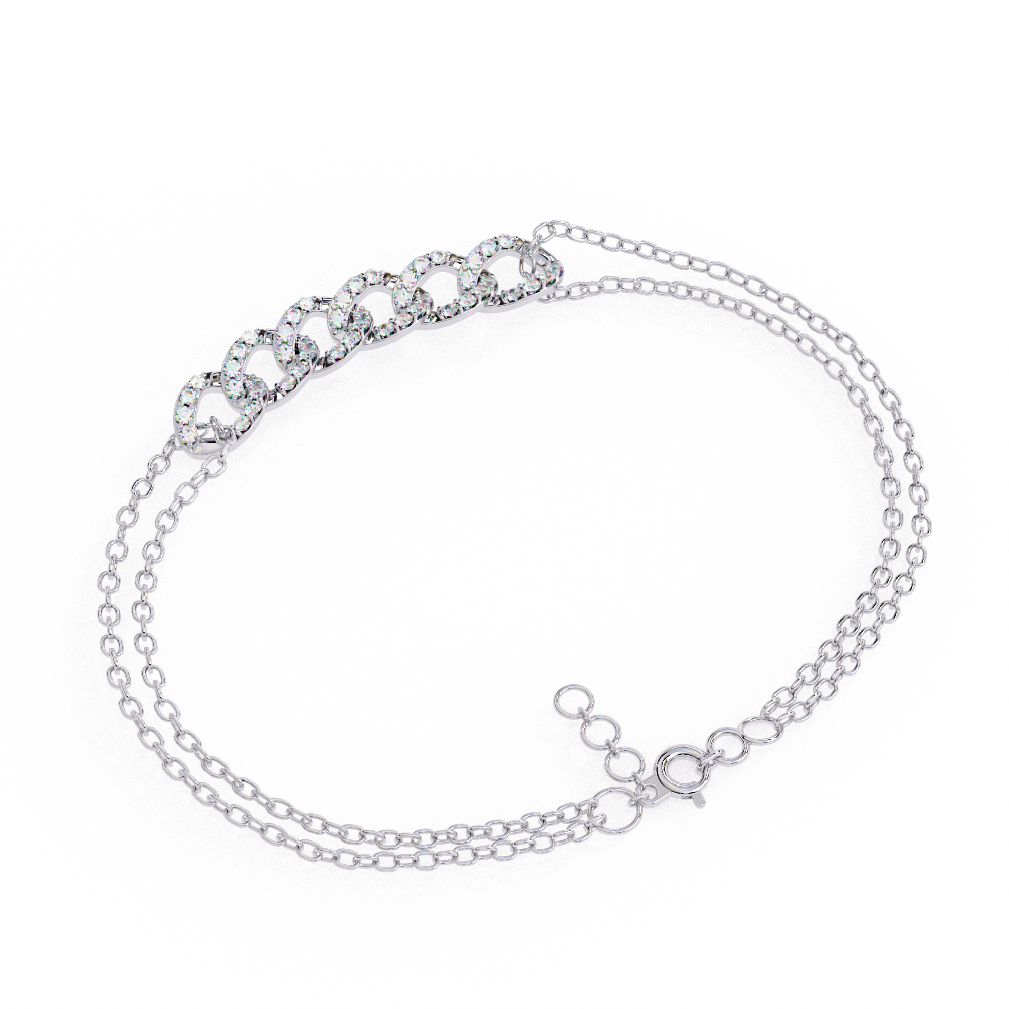 Solitairekart 0.29ct Round Cut Natural Diamond Bracelet-HI Color. VS-SI Clarity