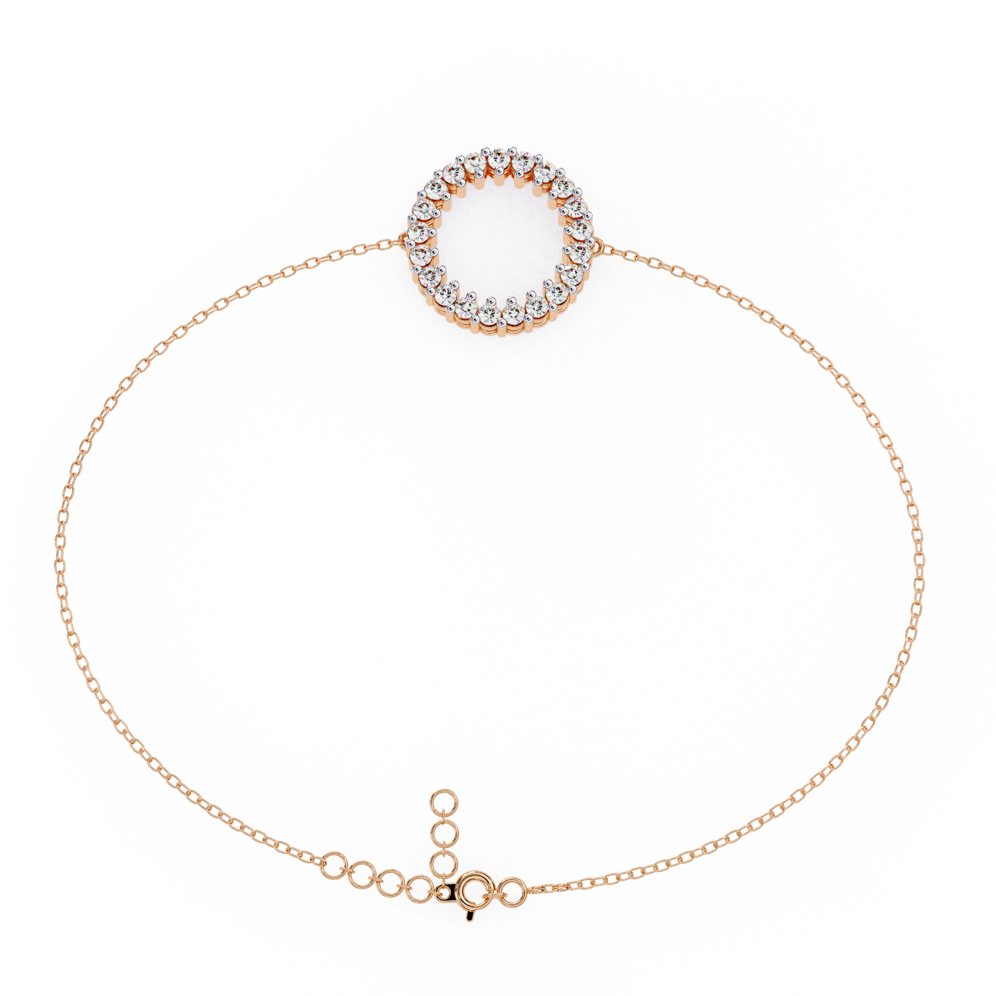 Solitairekart 0.15ct Round Cut Natural Diamond Bracelet-HI Color, VS-SI Clarity