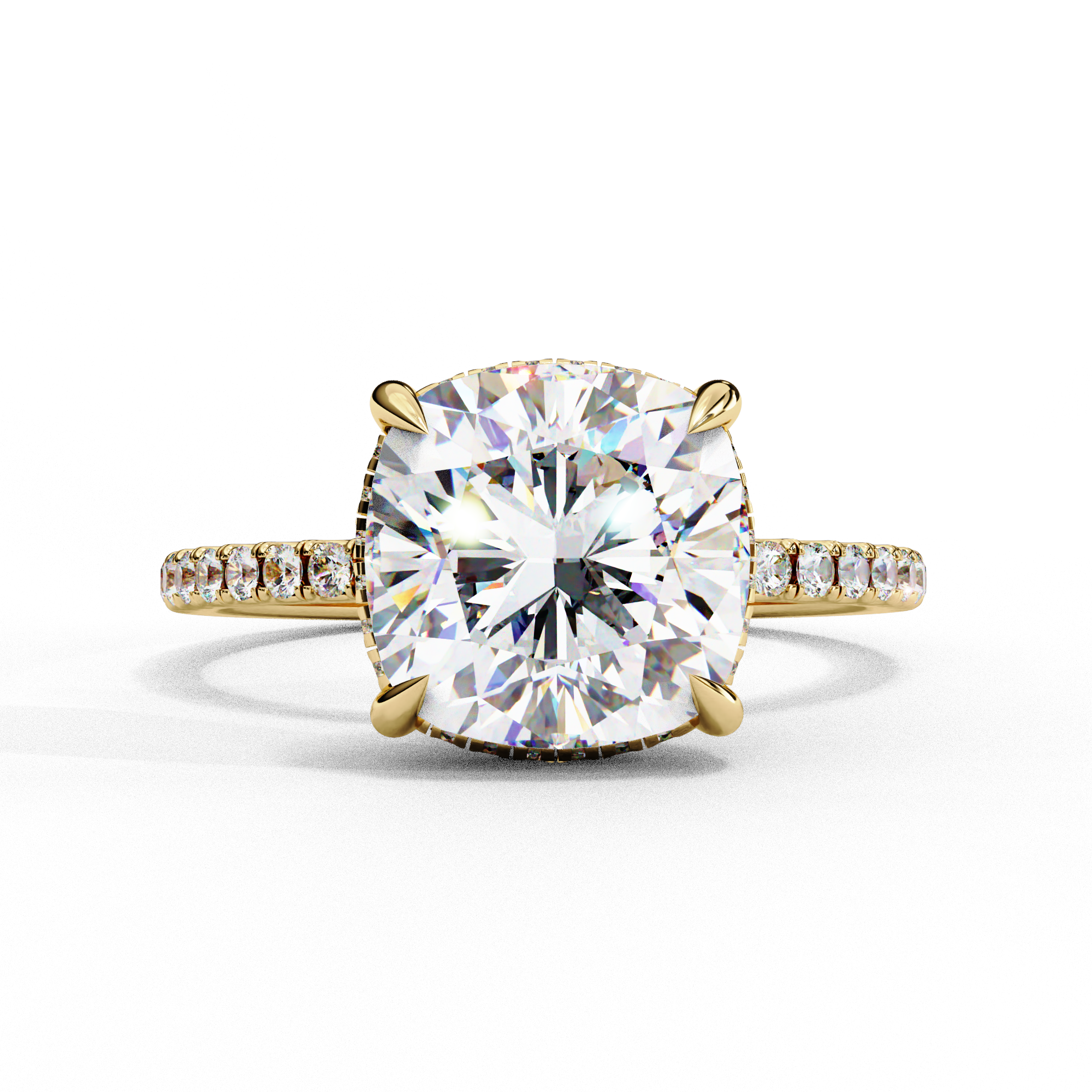 Luxury 3.53 Carat F/VS1 Cushion Lab Grown Diamond Engagement Ring