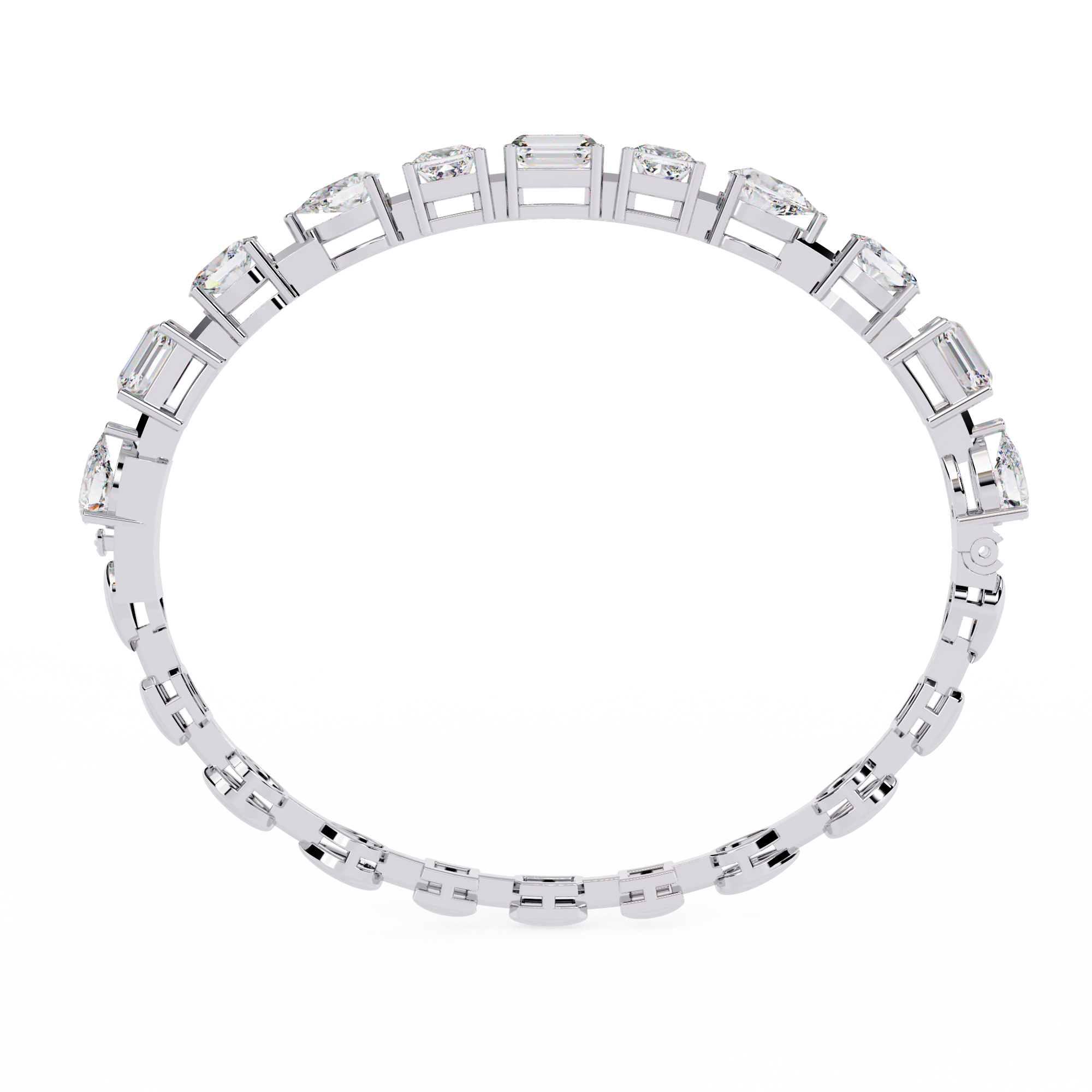 Solitairekart 13.84ct Mixed-Cut Diamond Tennis Bracelet-H Color, VS1 Clarity