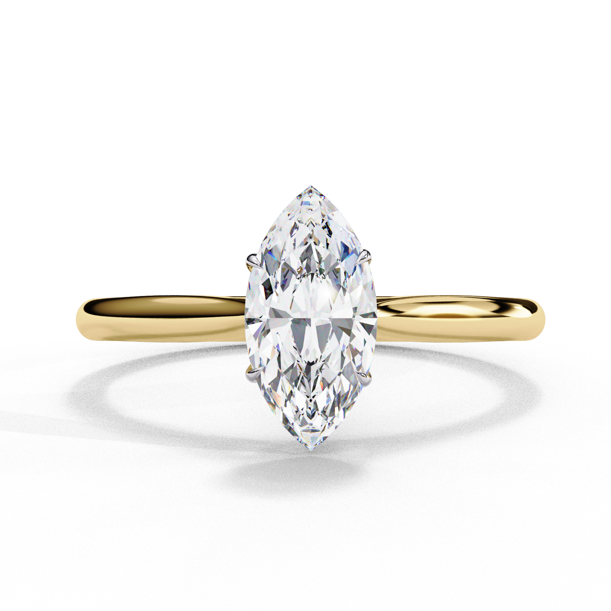 0.82 Carat Marquise Cut Lab Grown Diamond Solitaire Engagement Ring