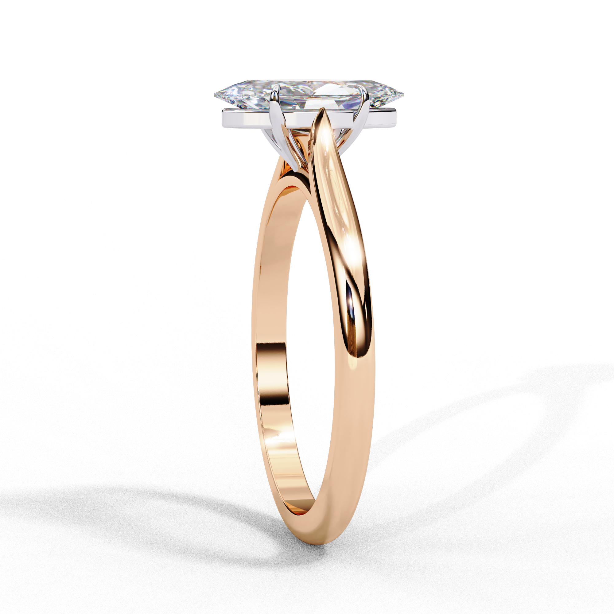 0.82 Carat Marquise Cut Lab Grown Diamond Solitaire Engagement Ring