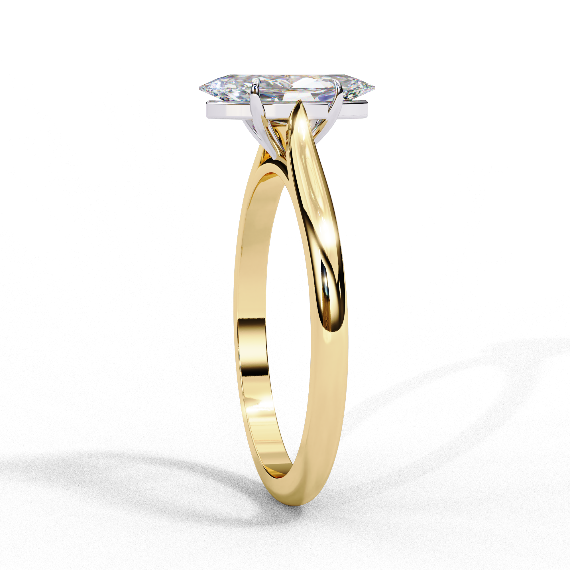 0.82 Carat Marquise Cut Lab Grown Diamond Solitaire Engagement Ring