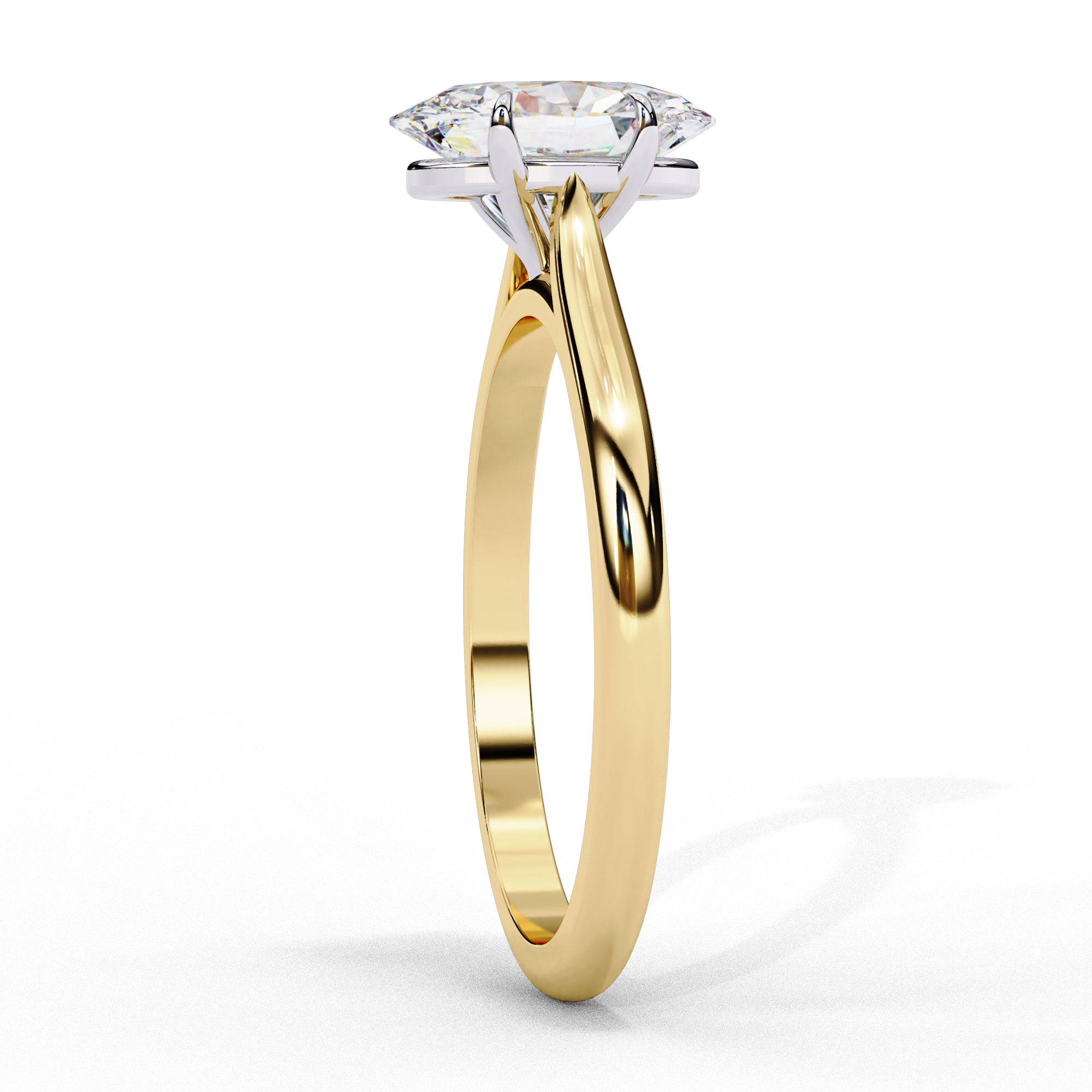 1.20 Carat Oval Cut Lab Grown Diamond Solitaire Engagement Ring