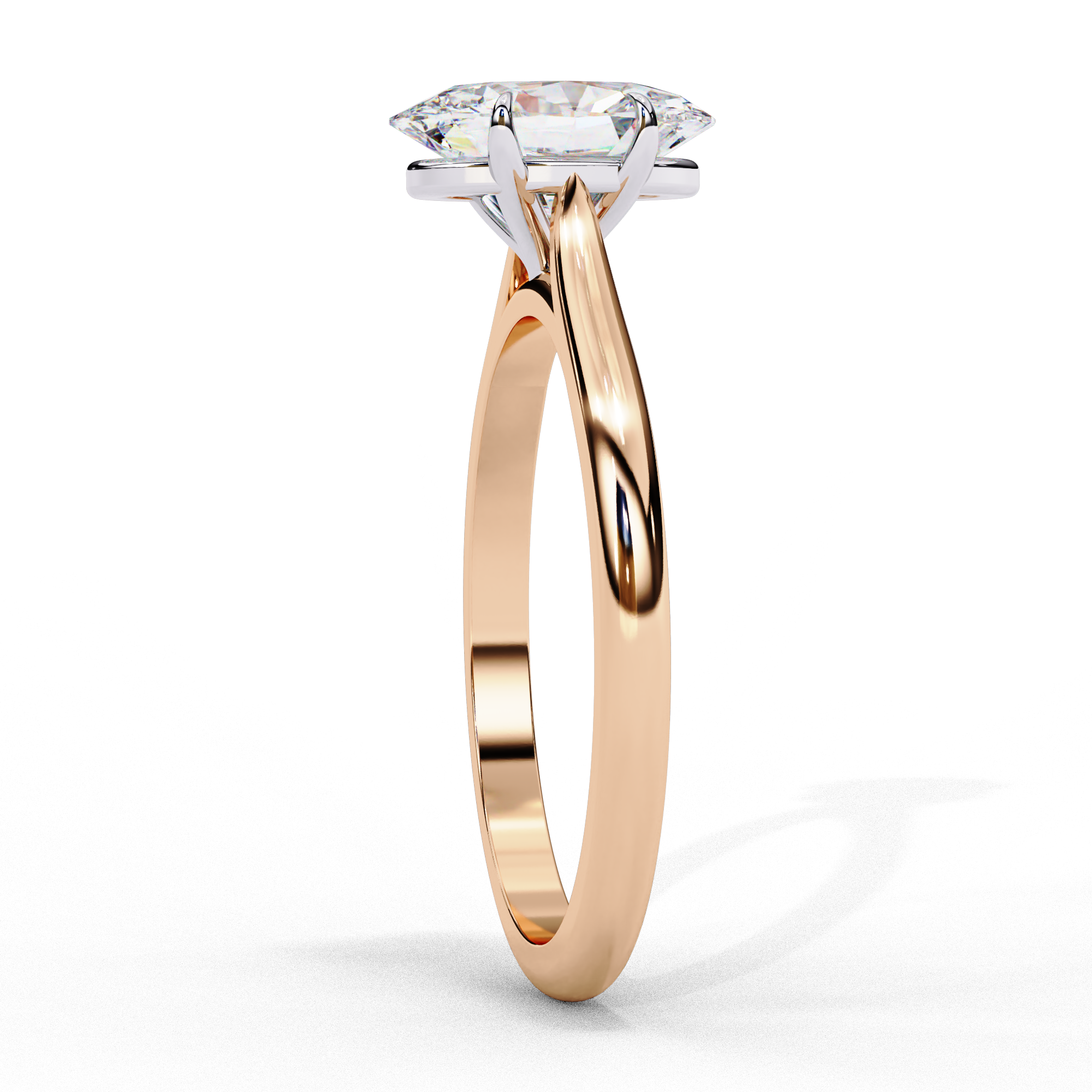 1.20 Carat Oval Cut Lab Grown Diamond Solitaire Engagement Ring