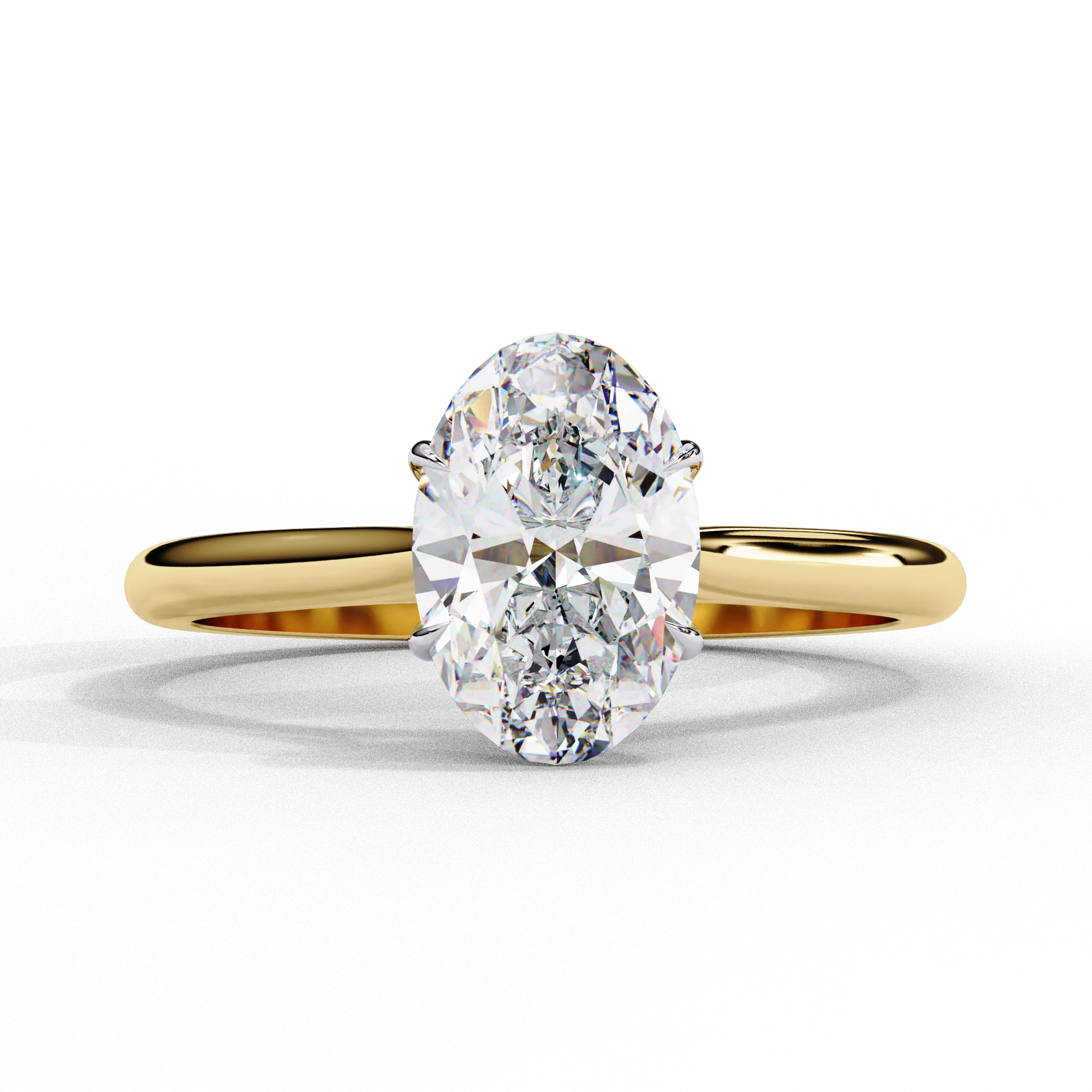 1.20 Carat Oval Cut Lab Grown Diamond Solitaire Engagement Ring