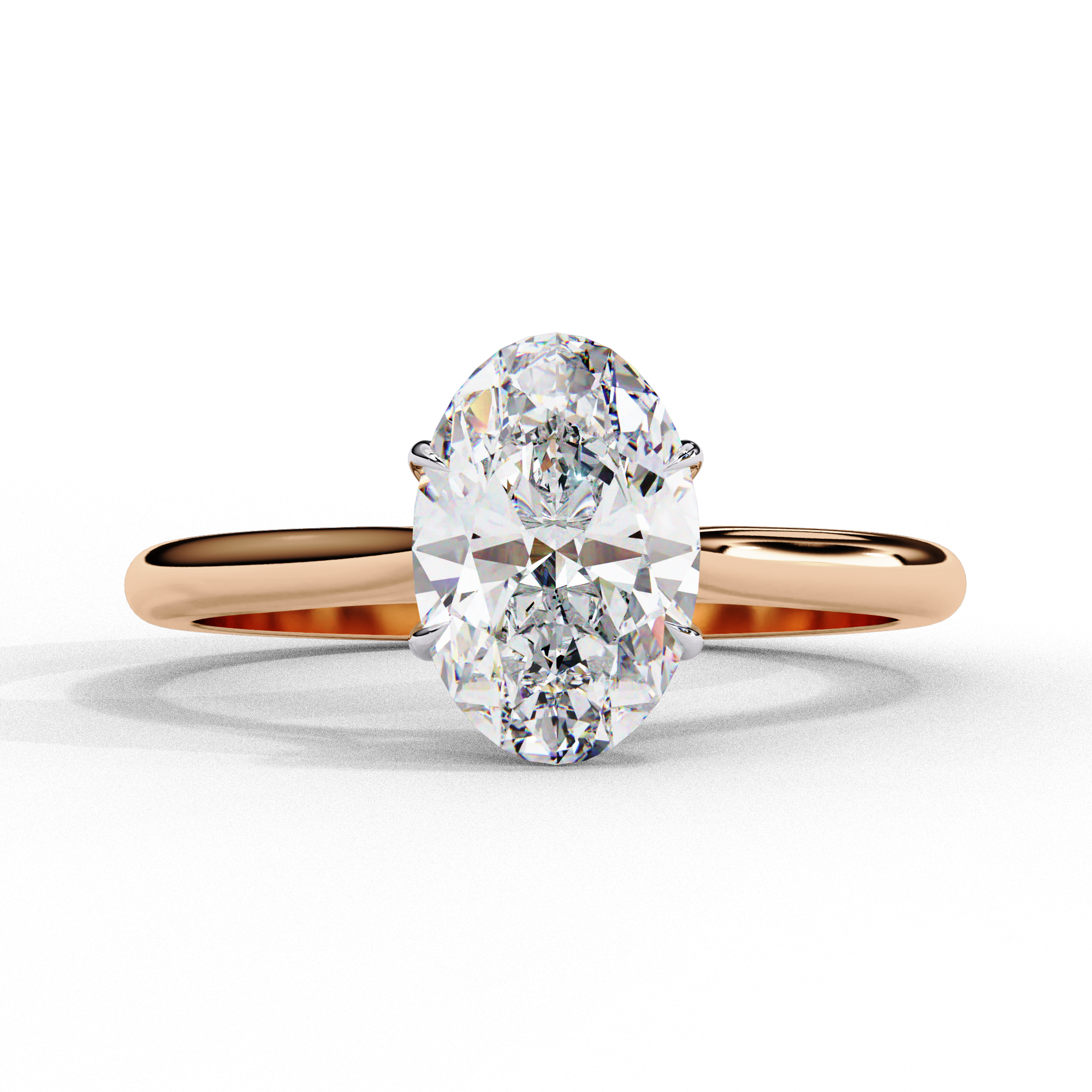 1.20 Carat Oval Cut Lab Grown Diamond Solitaire Engagement Ring