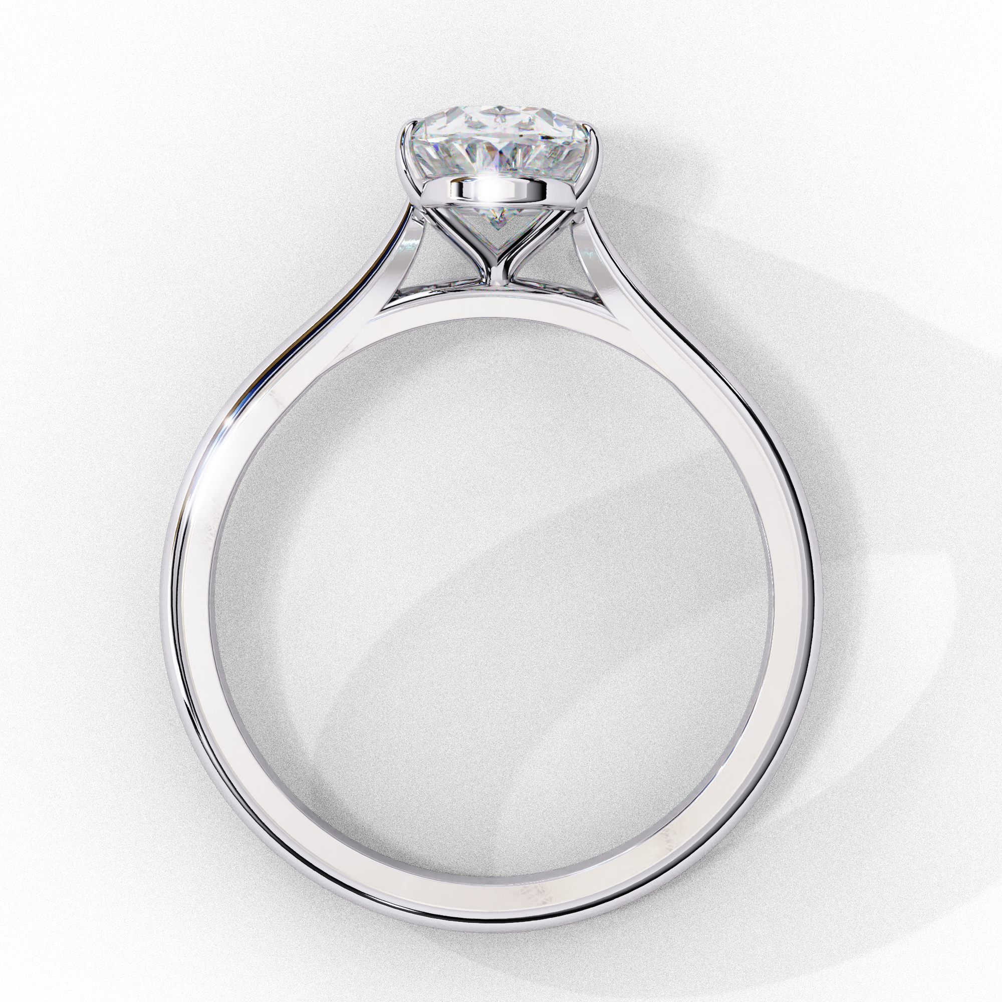 1.20 Carat Oval Cut Lab Grown Diamond Solitaire Engagement Ring