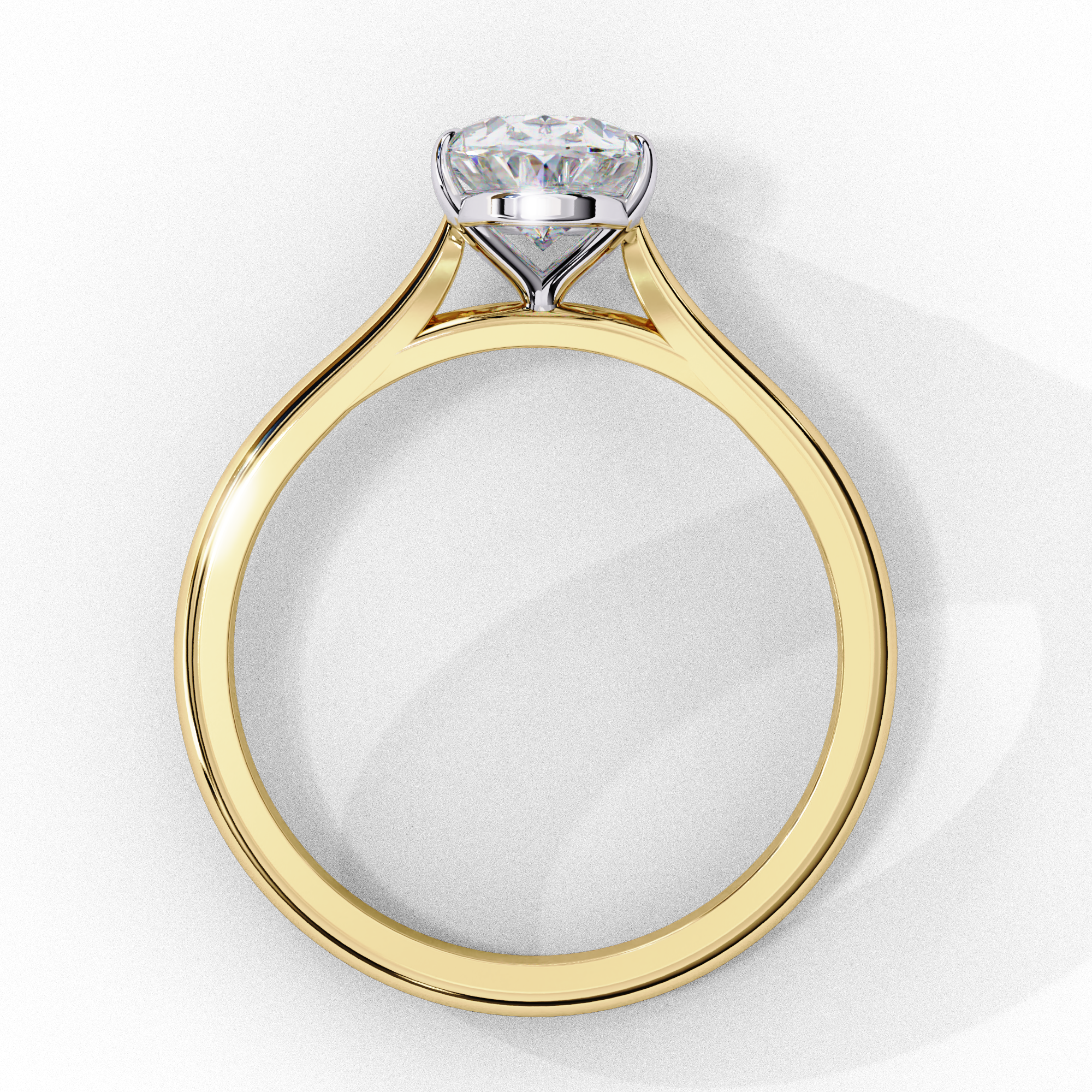1.20 Carat Oval Cut Lab Grown Diamond Solitaire Engagement Ring