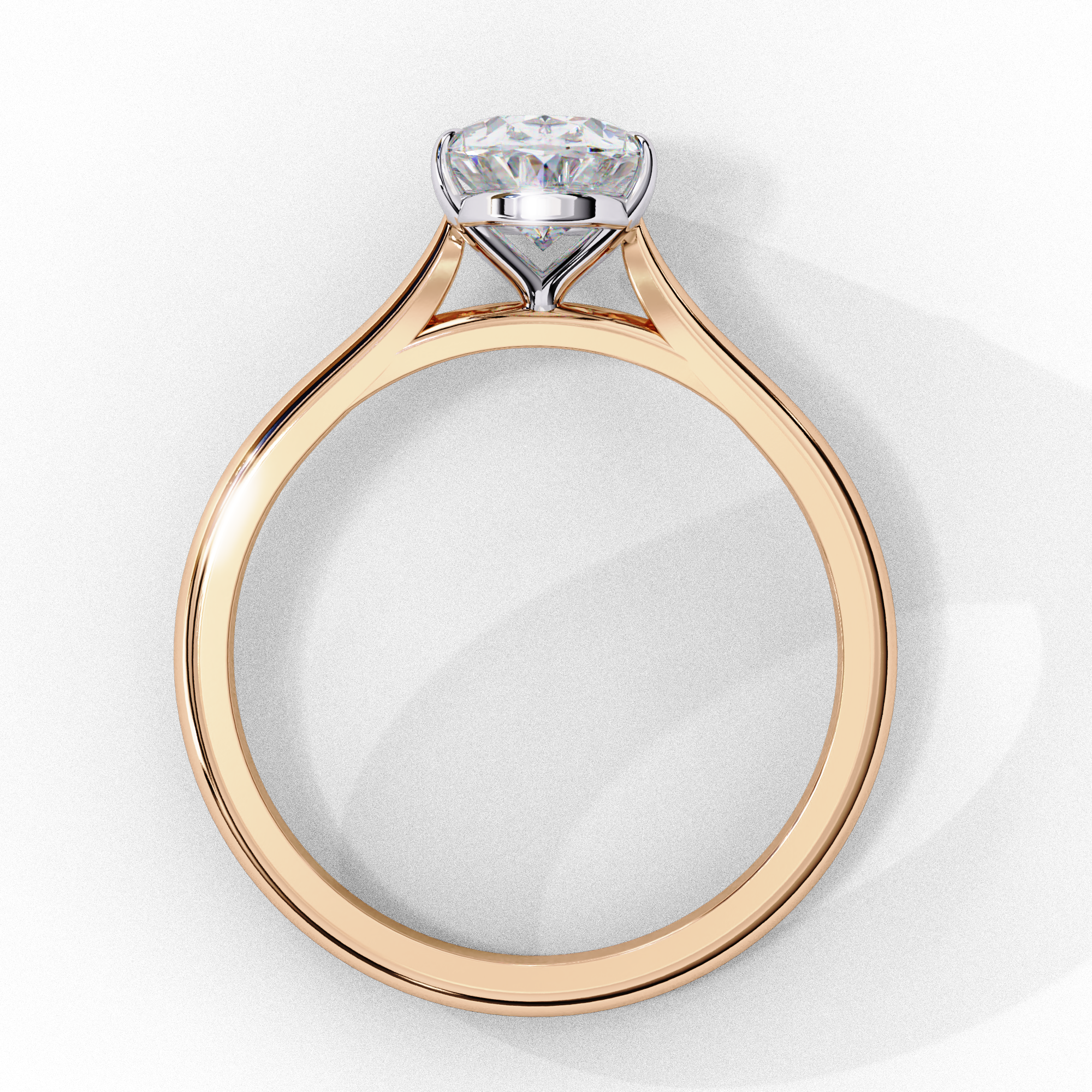 1.20 Carat Oval Cut Lab Grown Diamond Solitaire Engagement Ring