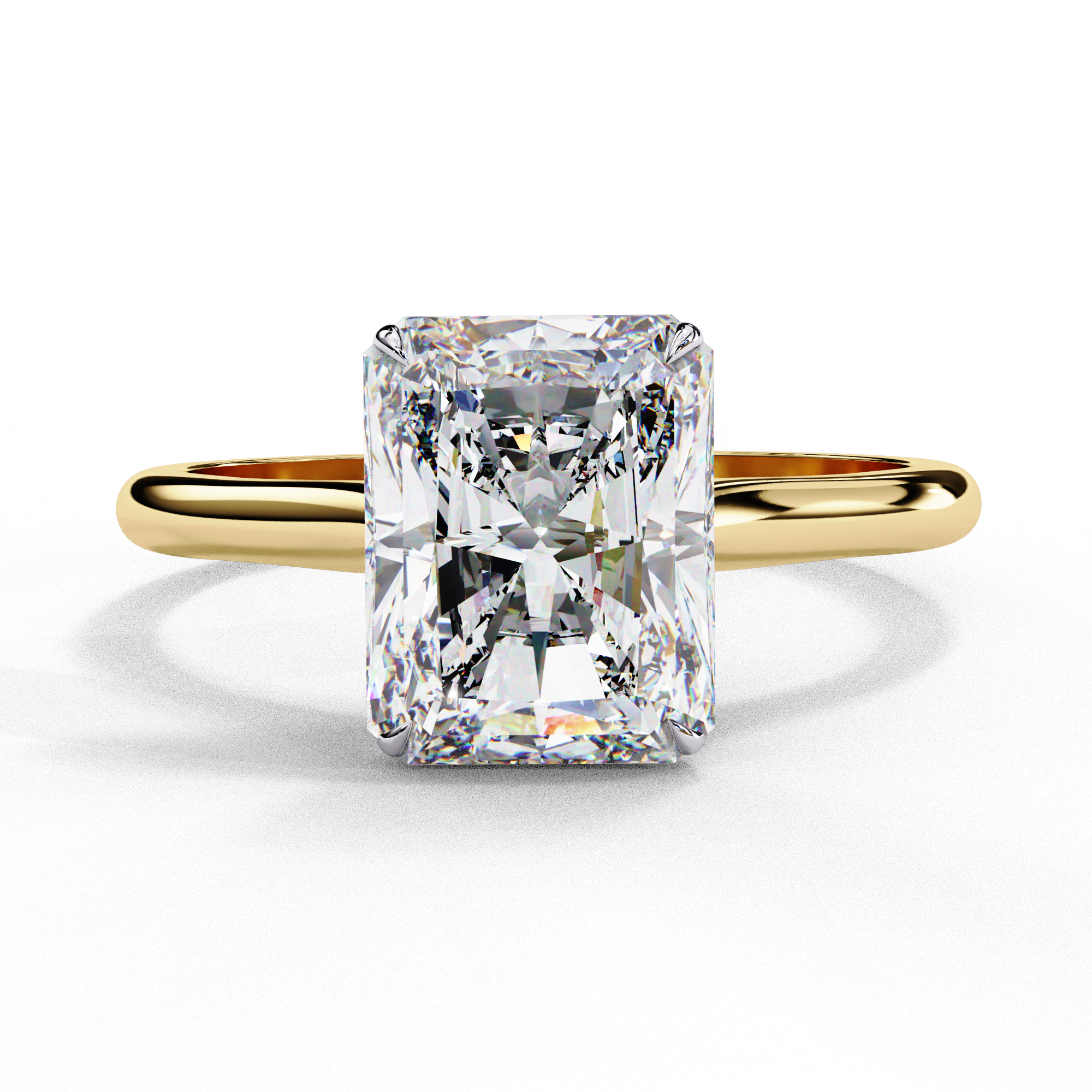 Solitairekart 2.94ct Radiant Cut Natural Diamond Ring - H Color, VS1 Clarity
