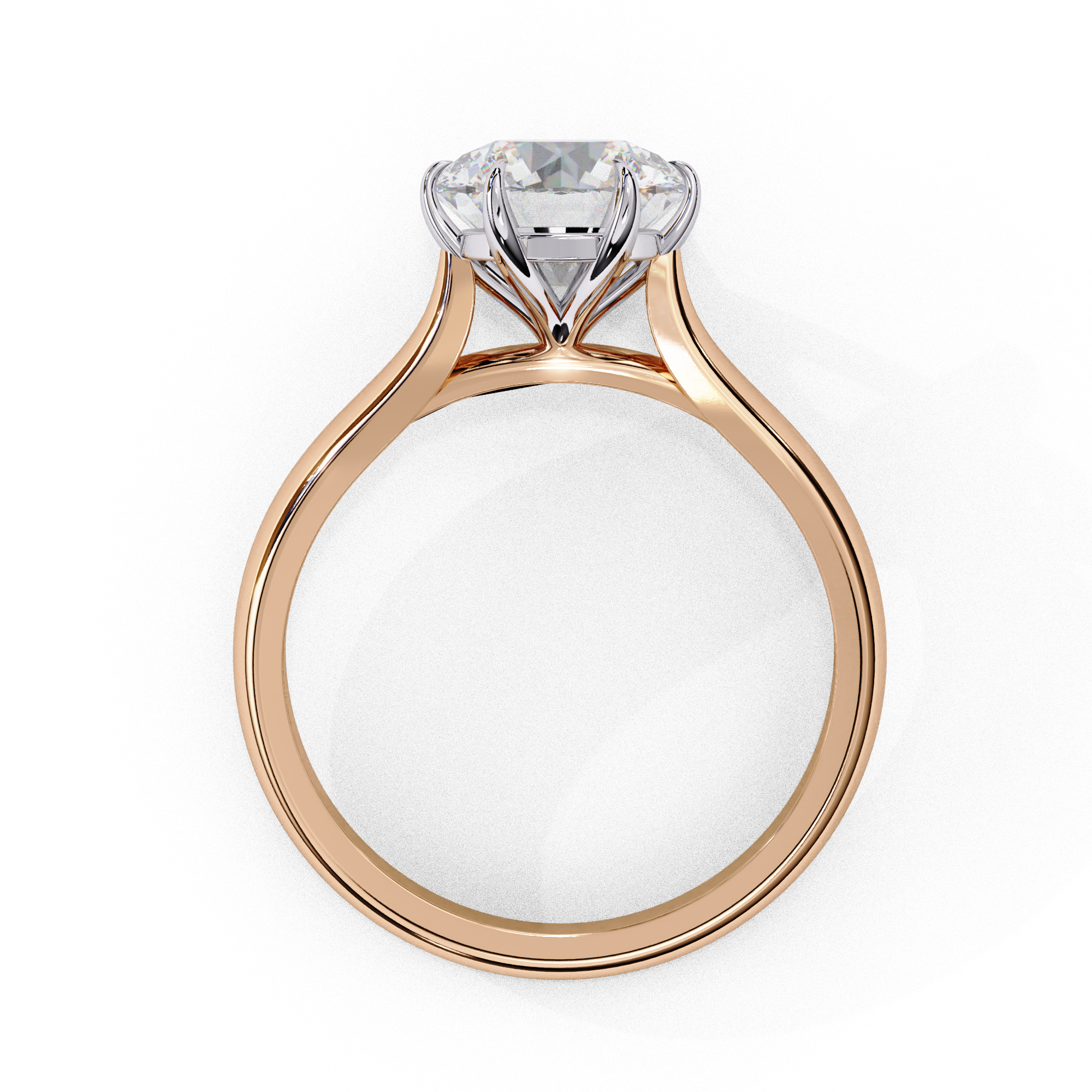Luxury 1.92 Carat Round Shape Lab Grown Diamond Engagement Ring