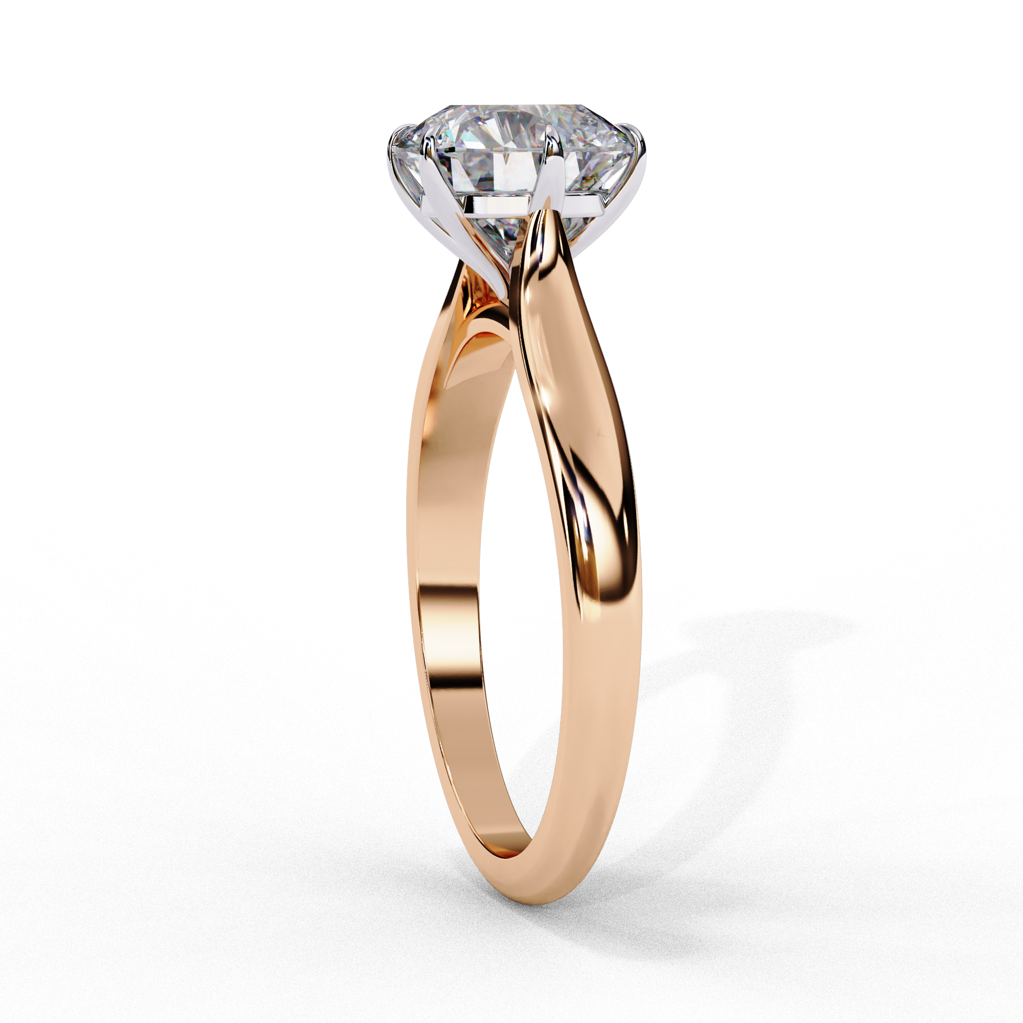 Luxury 1.92 Carat Round Shape Lab Grown Diamond Engagement Ring