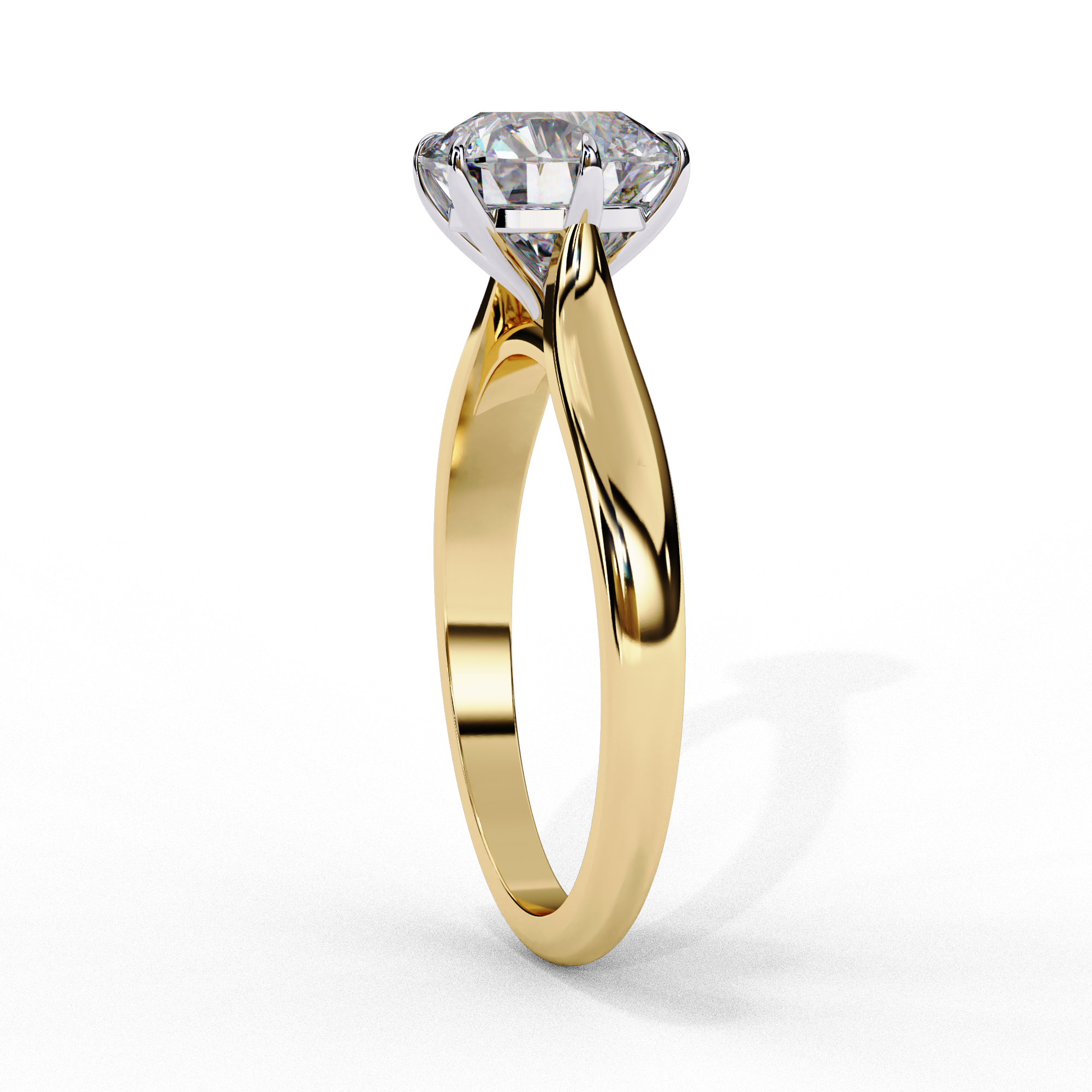 Luxury 1.92 Carat Round Shape Lab Grown Diamond Engagement Ring