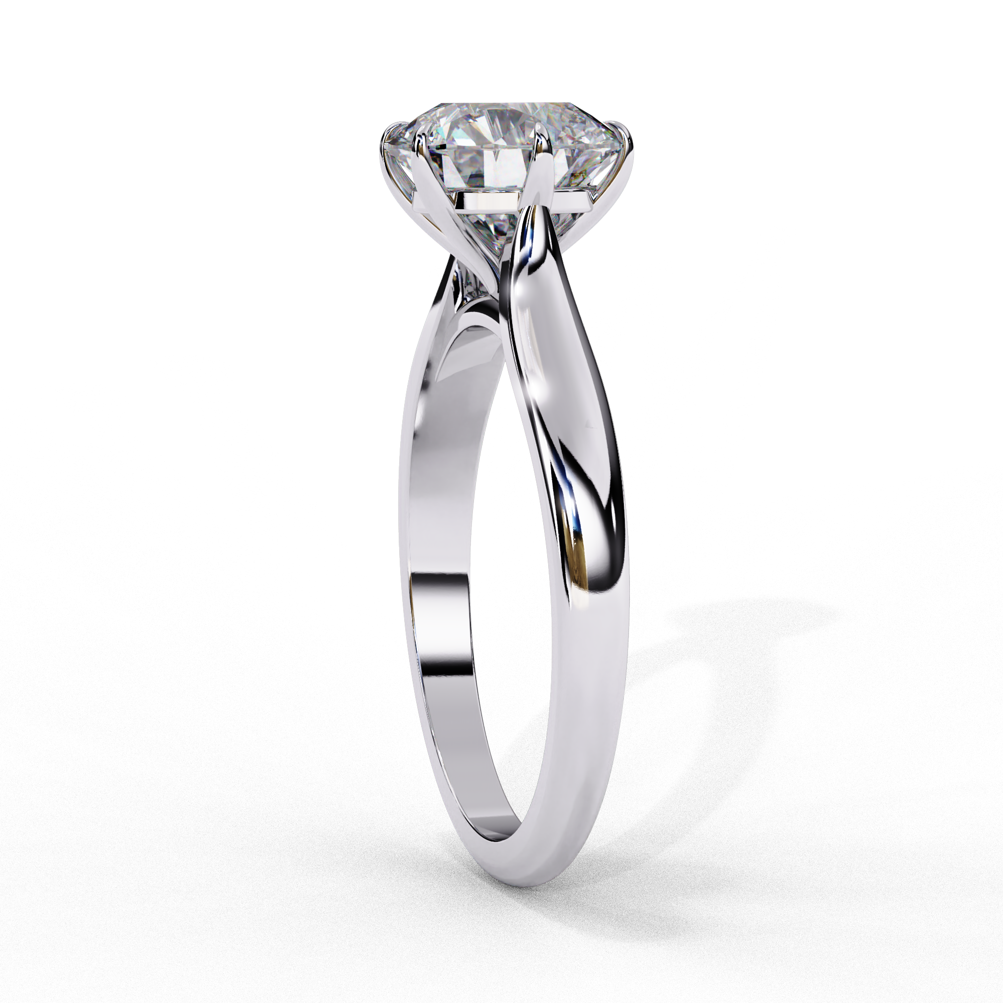 Luxury 1.92 Carat Round Shape Lab Grown Diamond Engagement Ring